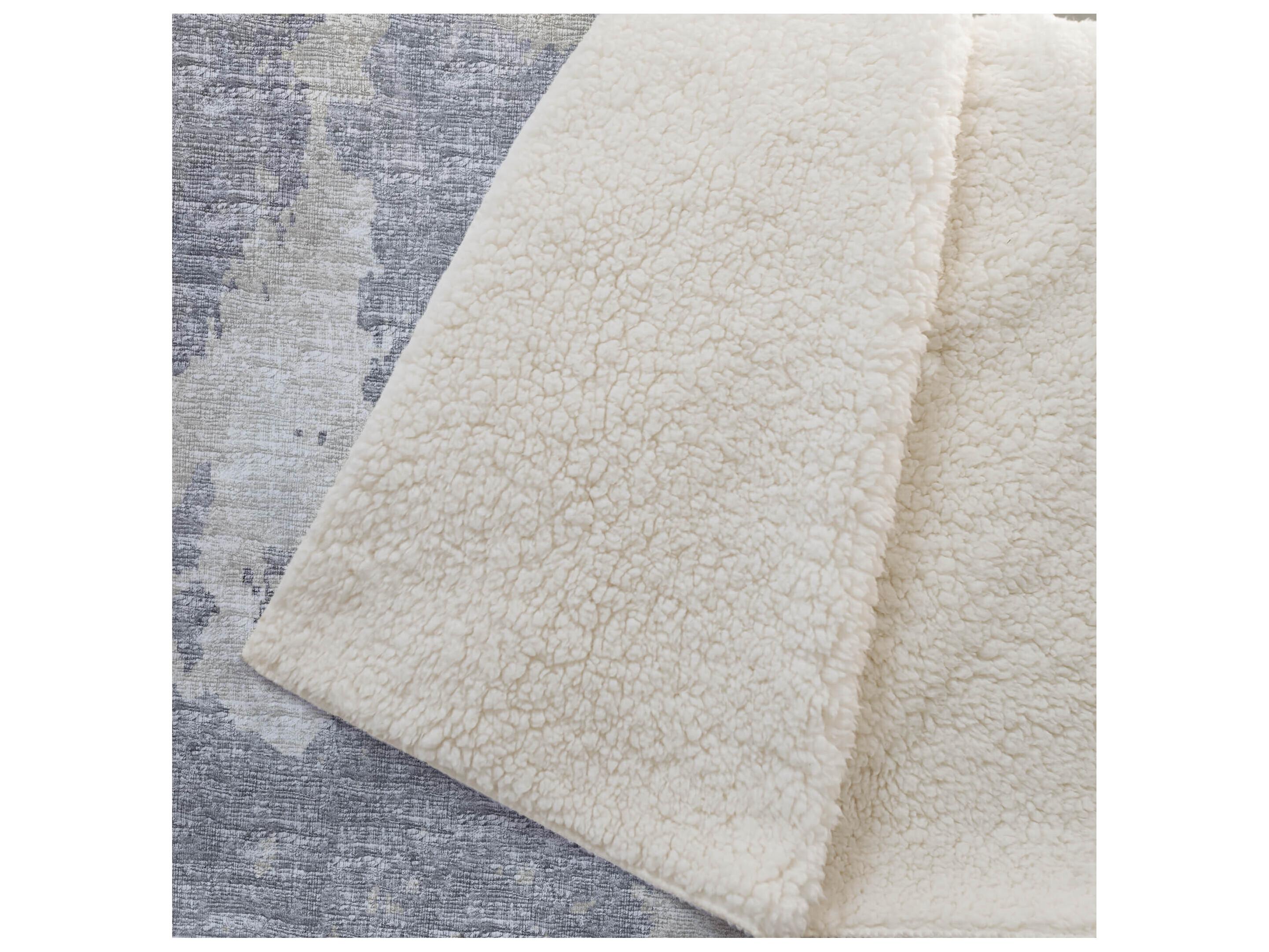 Dalyn Sherpa Gray Polyester Throw