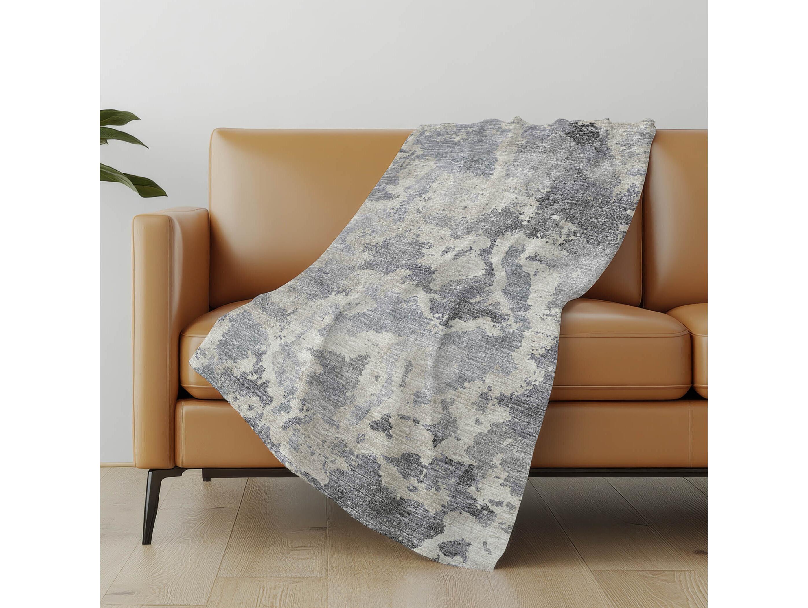 Dalyn Sherpa Gray Polyester Throw