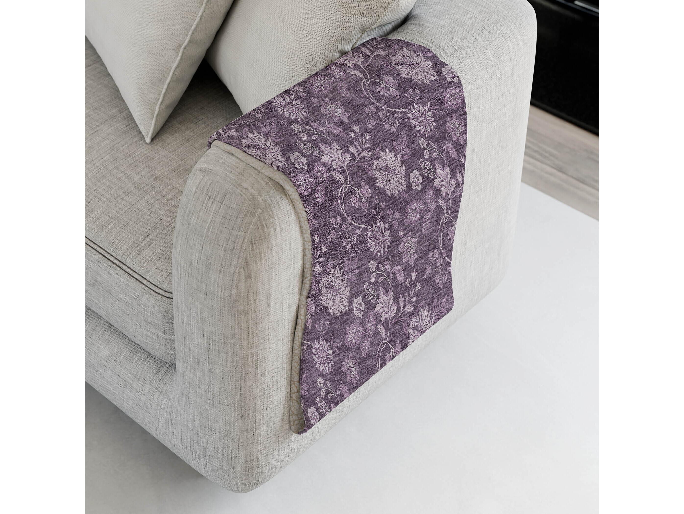 Dalyn Sherpa Purple Polyester Throw