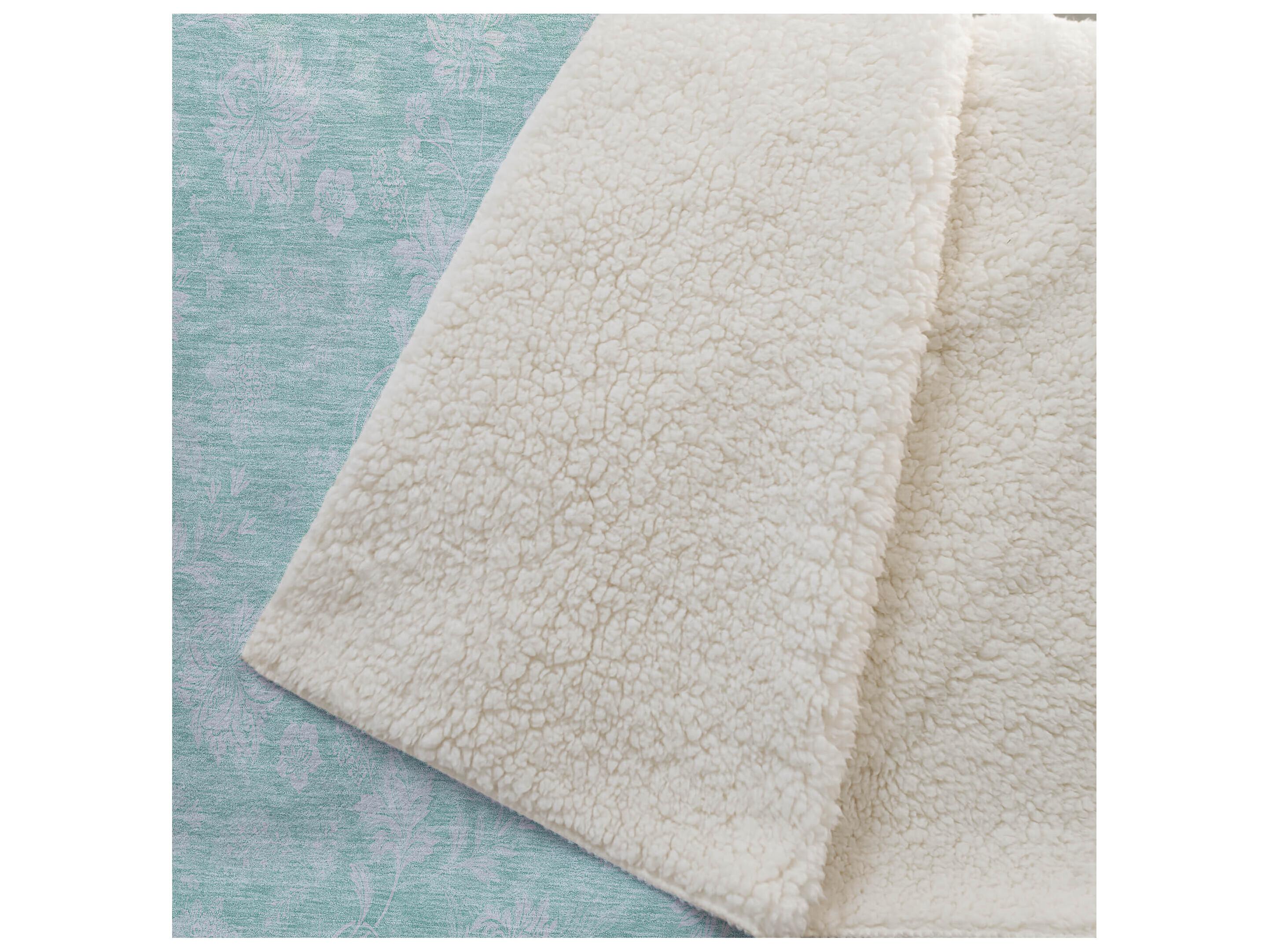 Dalyn Sherpa Teal Polyester Throw