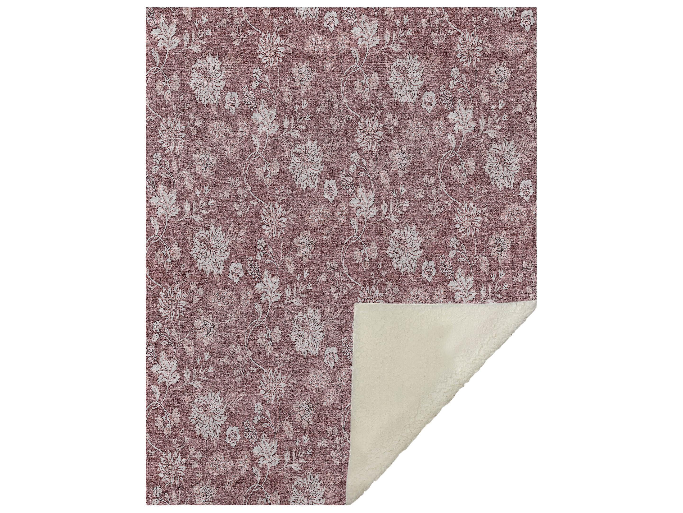 Dalyn Sherpa Pink Polyester Throw