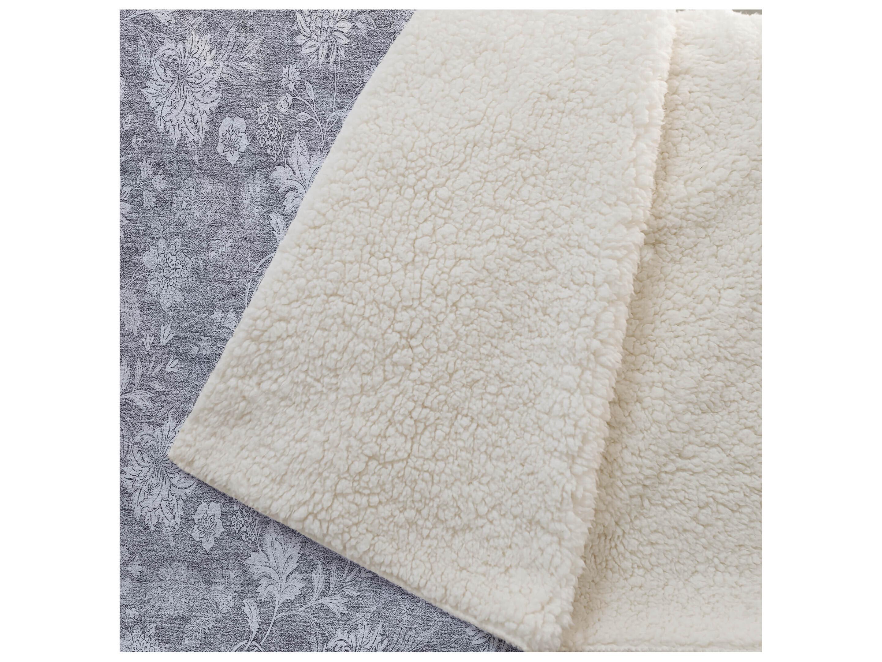 Dalyn Sherpa Gray Polyester Throw