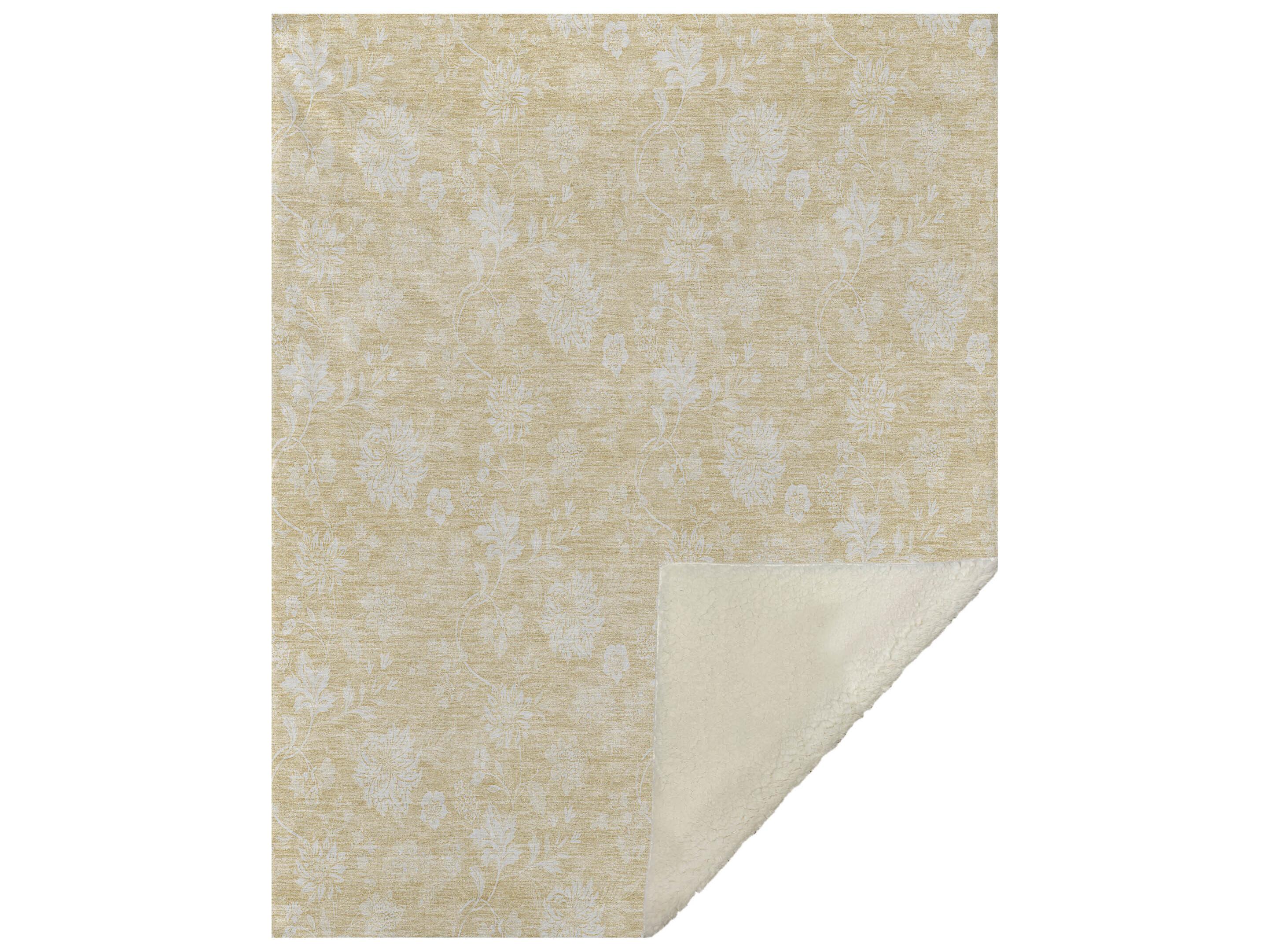 Dalyn Sherpa Gold Polyester Throw