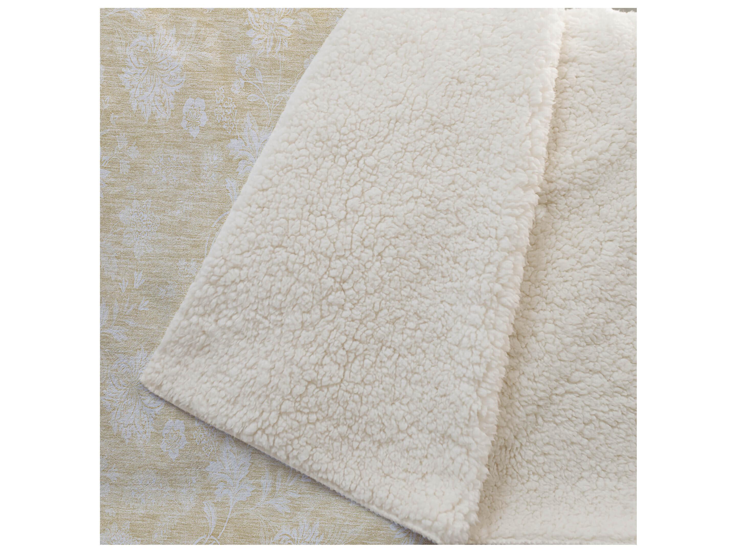 Dalyn Sherpa Gold Polyester Throw