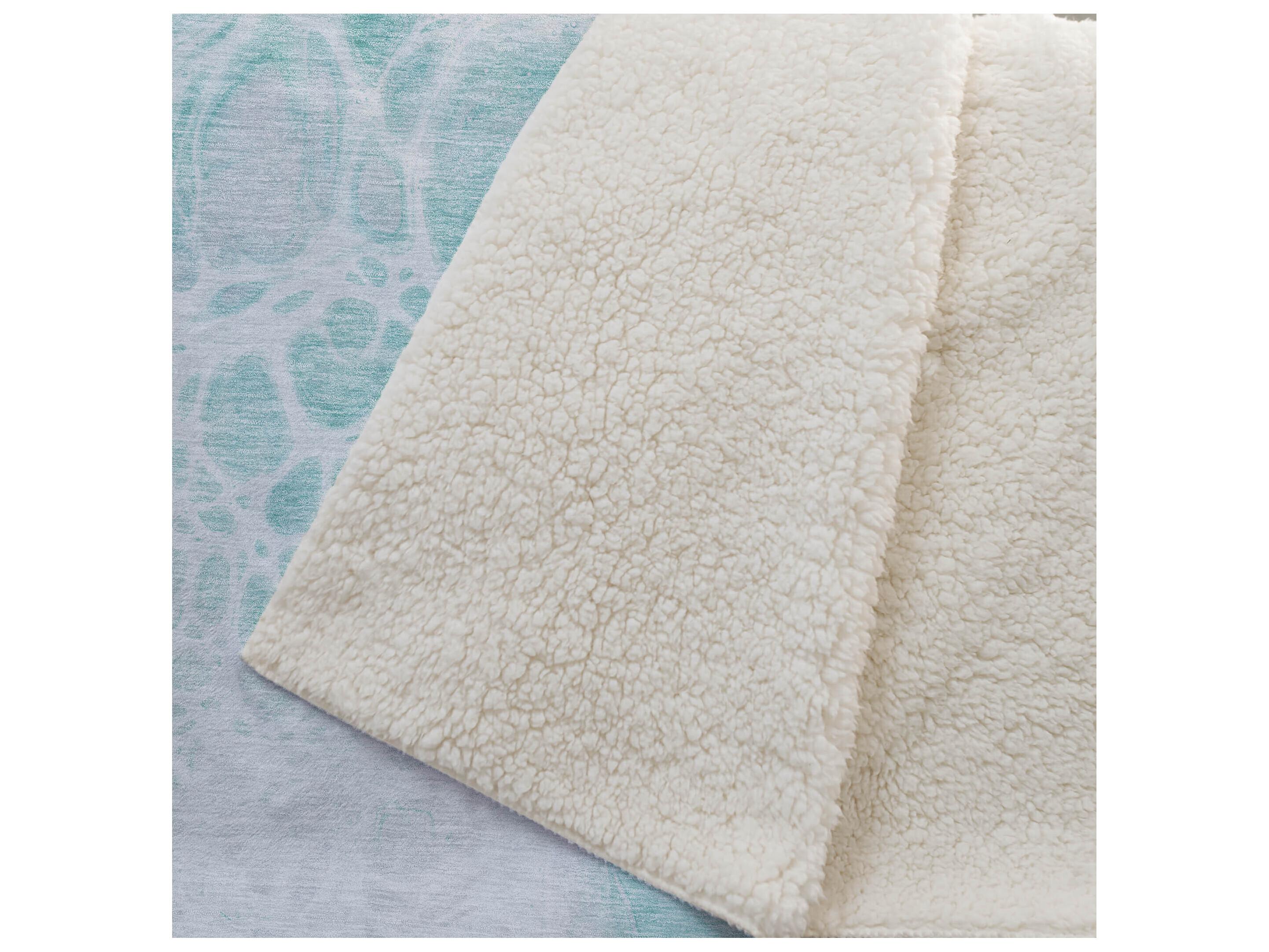 Dalyn Sherpa Teal Polyester Throw