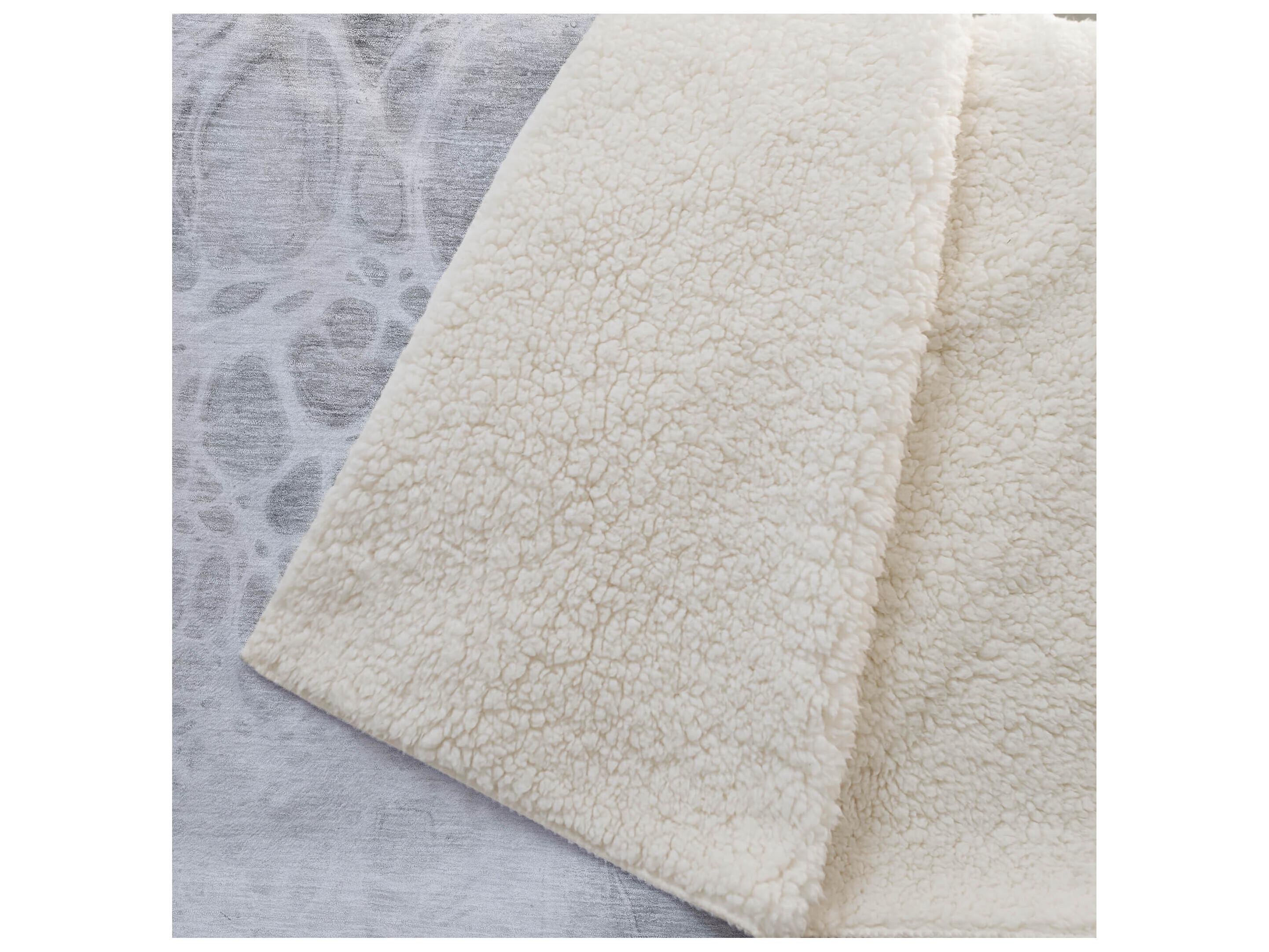 Dalyn Sherpa Gray Polyester Throw