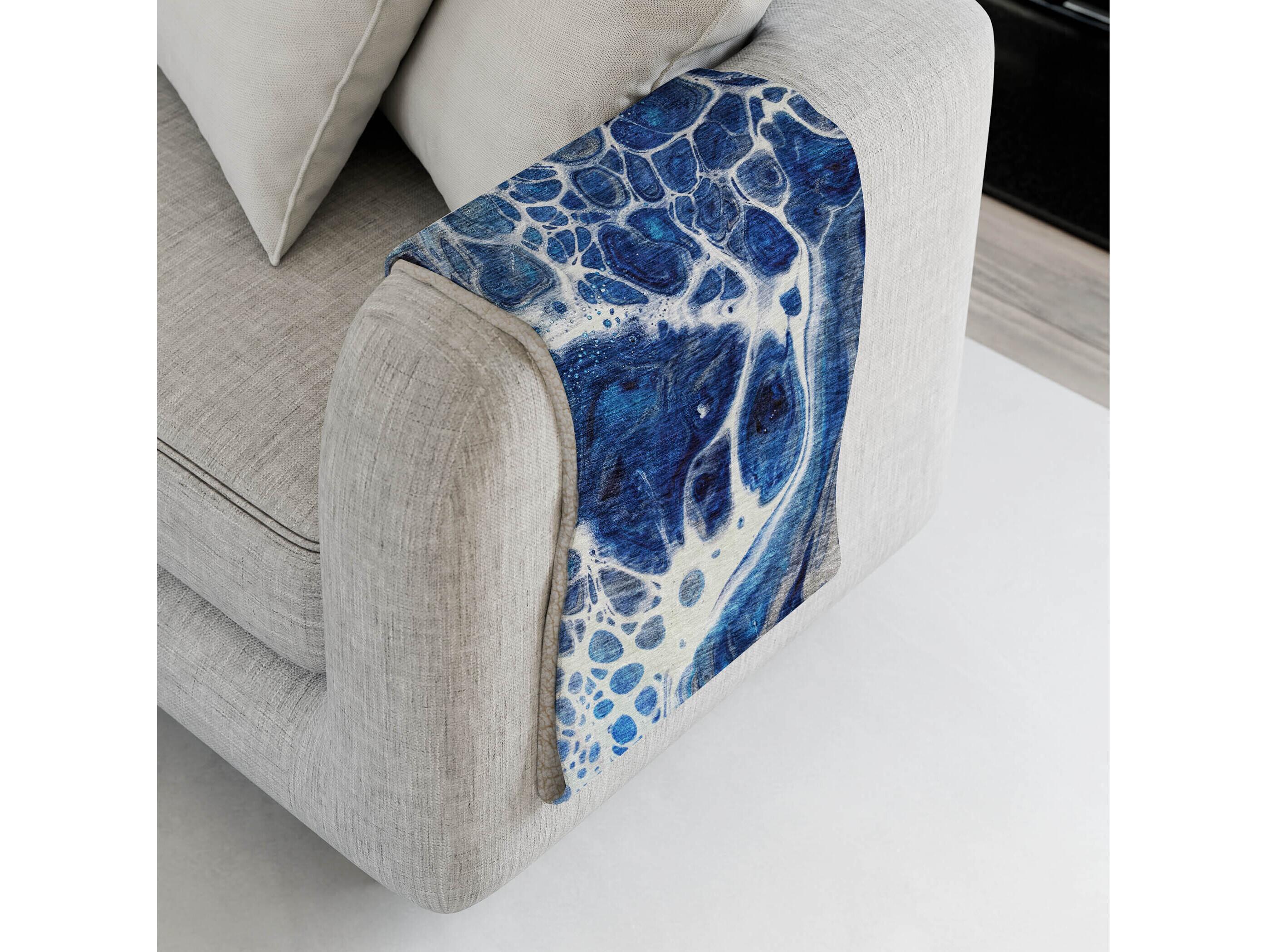 Dalyn Sherpa Blue Polyester Throw