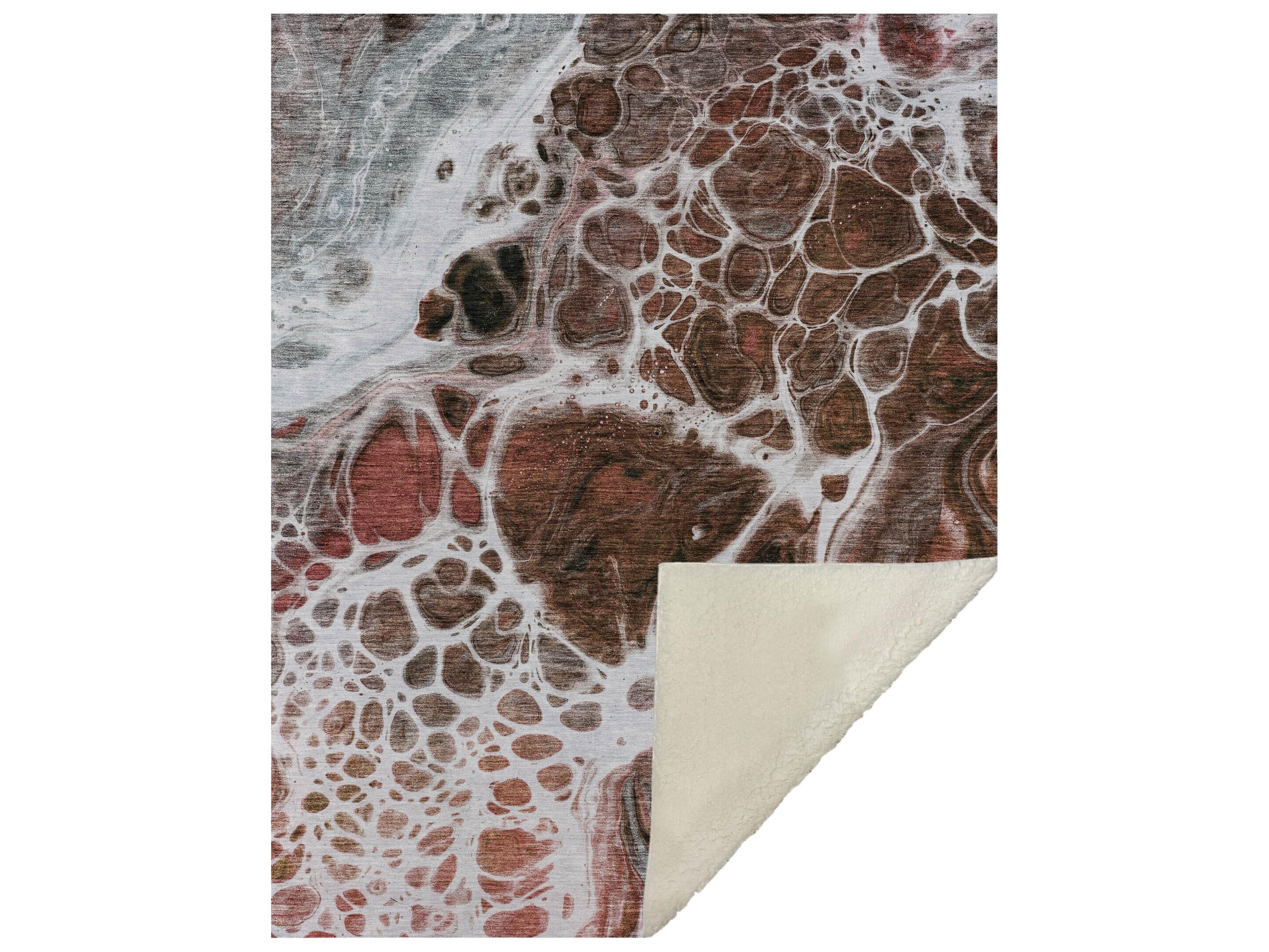 Dalyn Sherpa Orange Polyester Throw