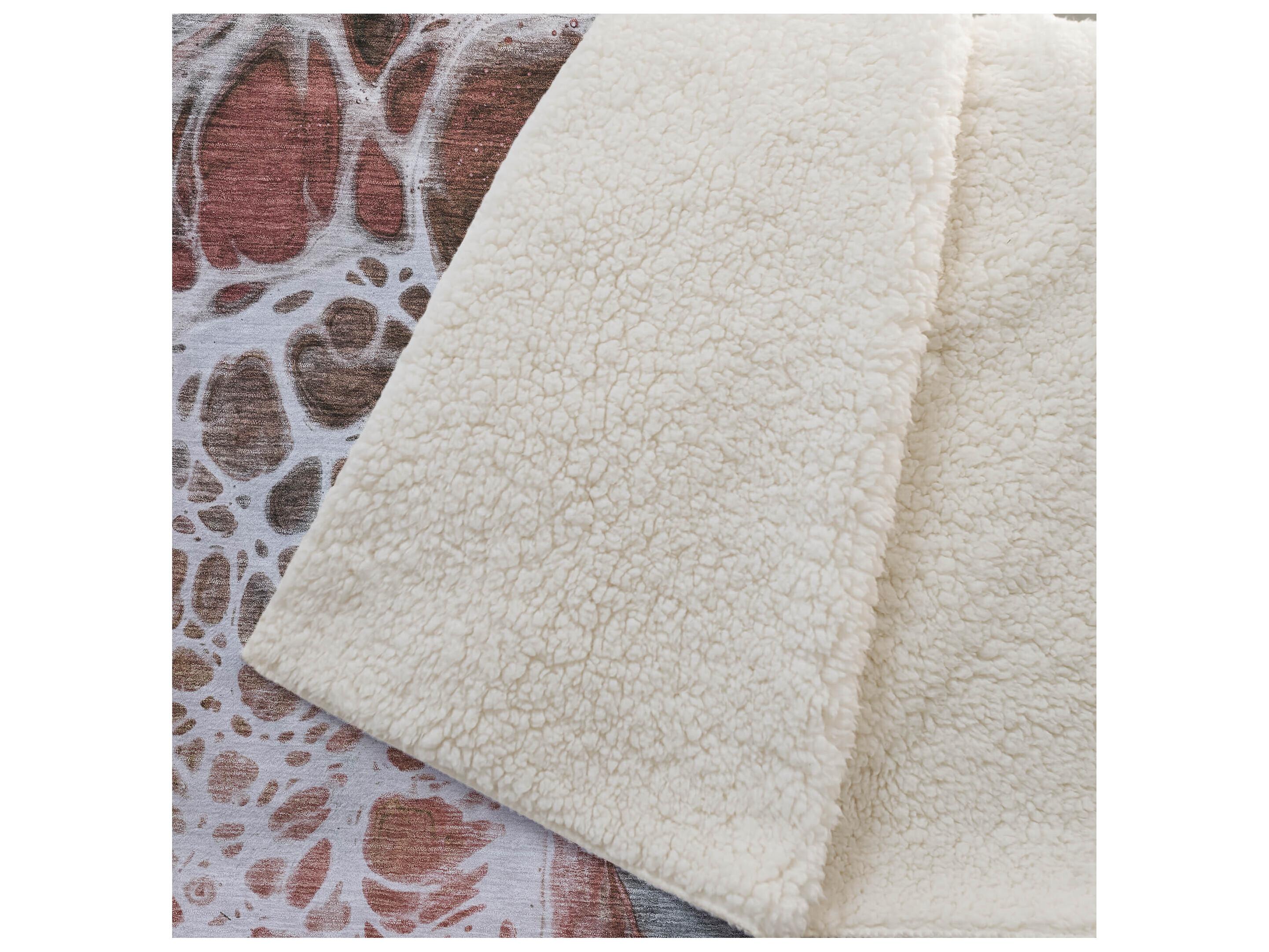 Dalyn Sherpa Orange Polyester Throw