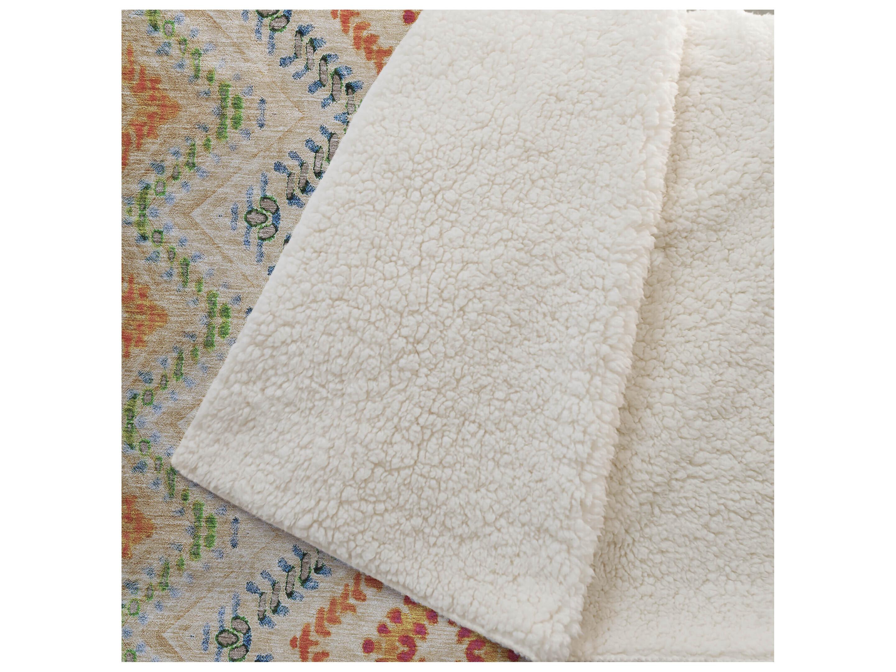 Dalyn Sherpa Brown Polyester Throw