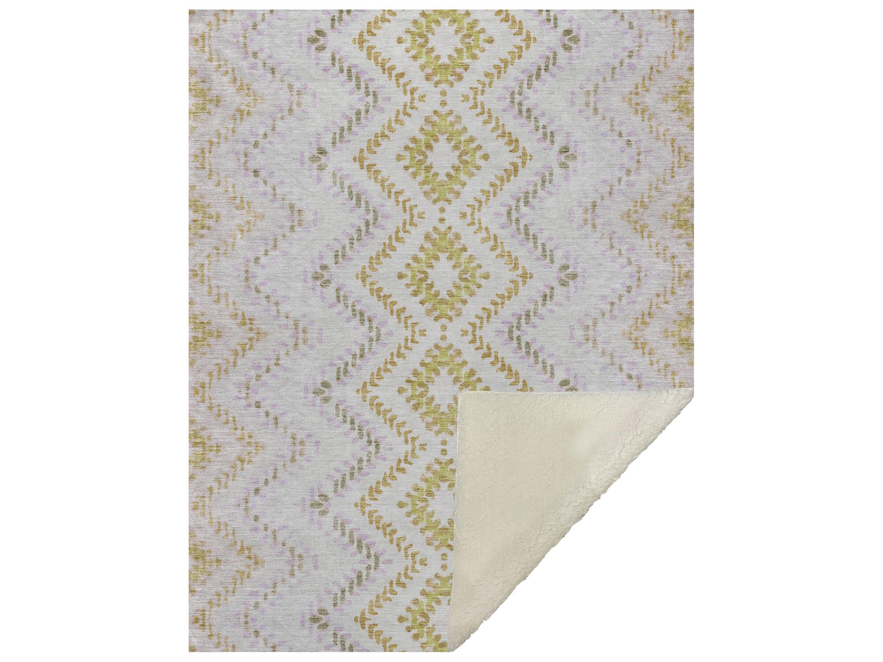 Dalyn Sherpa Ivory Polyester Throw