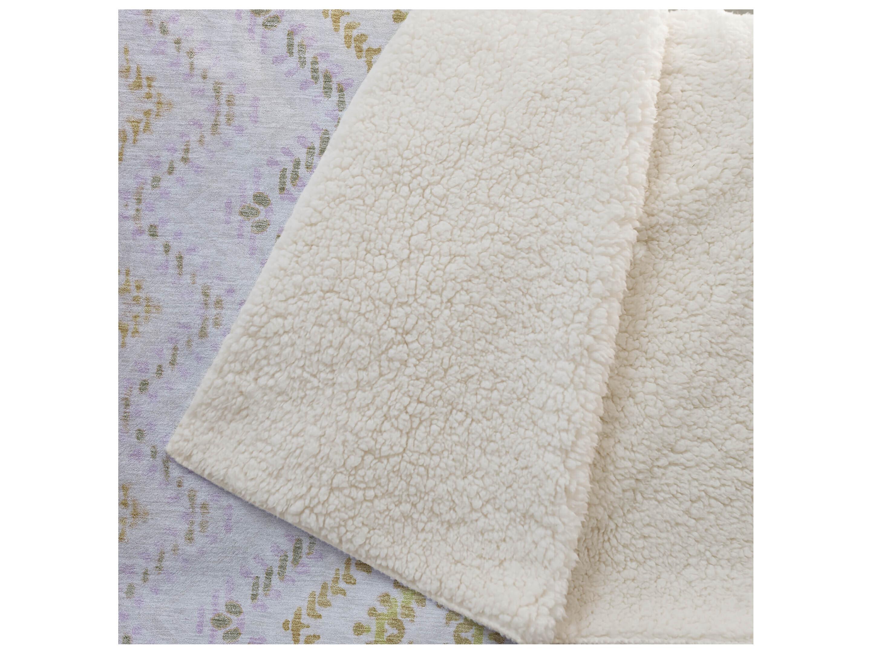 Dalyn Sherpa Ivory Polyester Throw