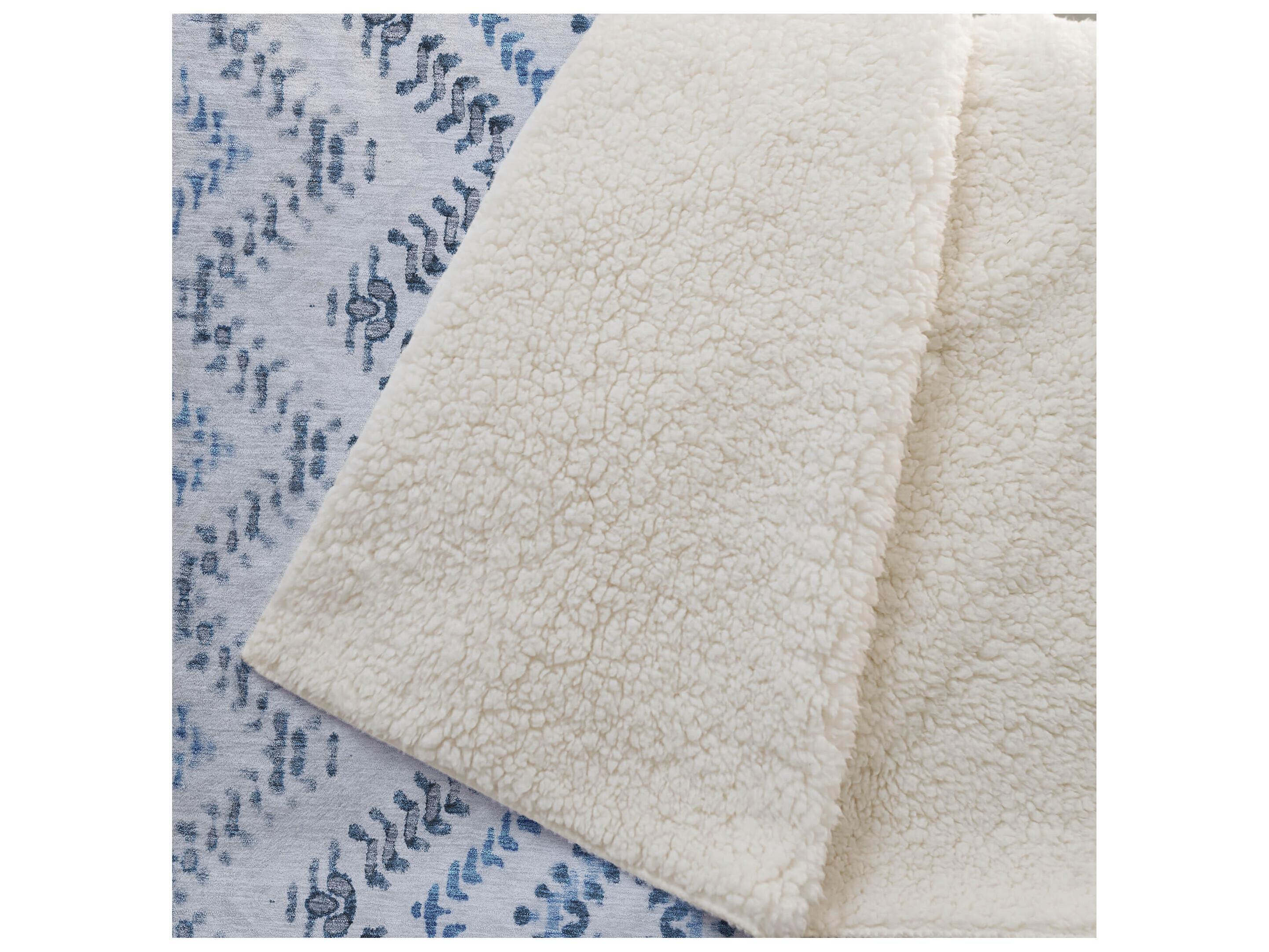 Dalyn Sherpa Blue Polyester Throw
