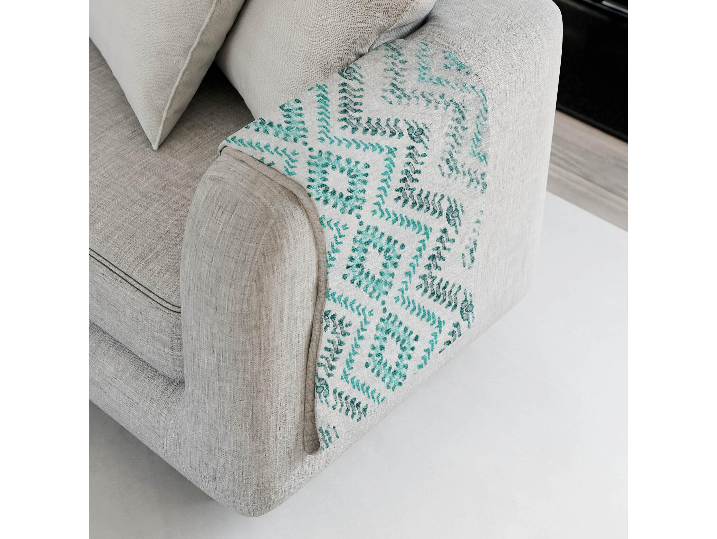 Dalyn Sherpa Teal Polyester Throw