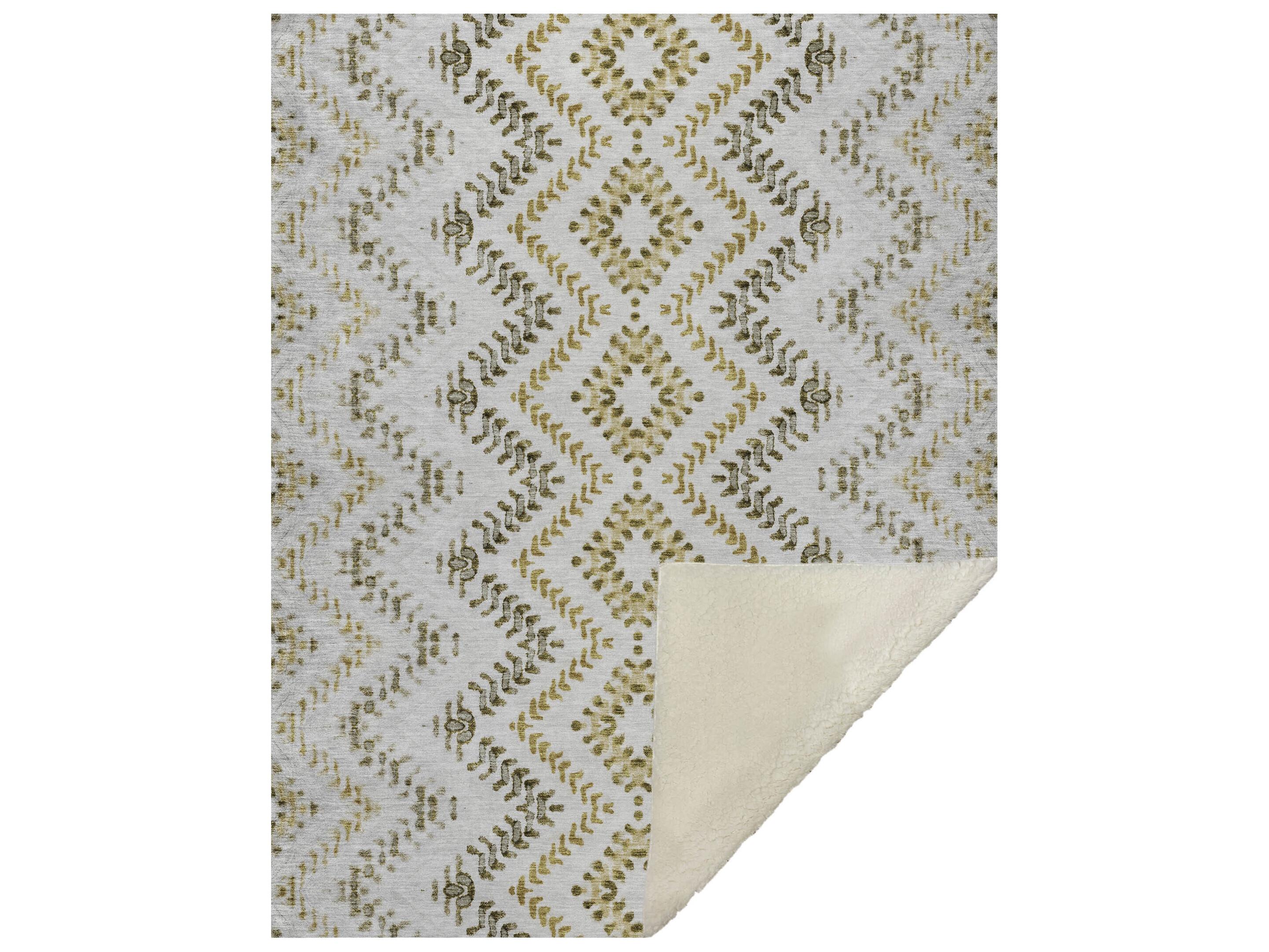 Dalyn Sherpa Brown Polyester Throw
