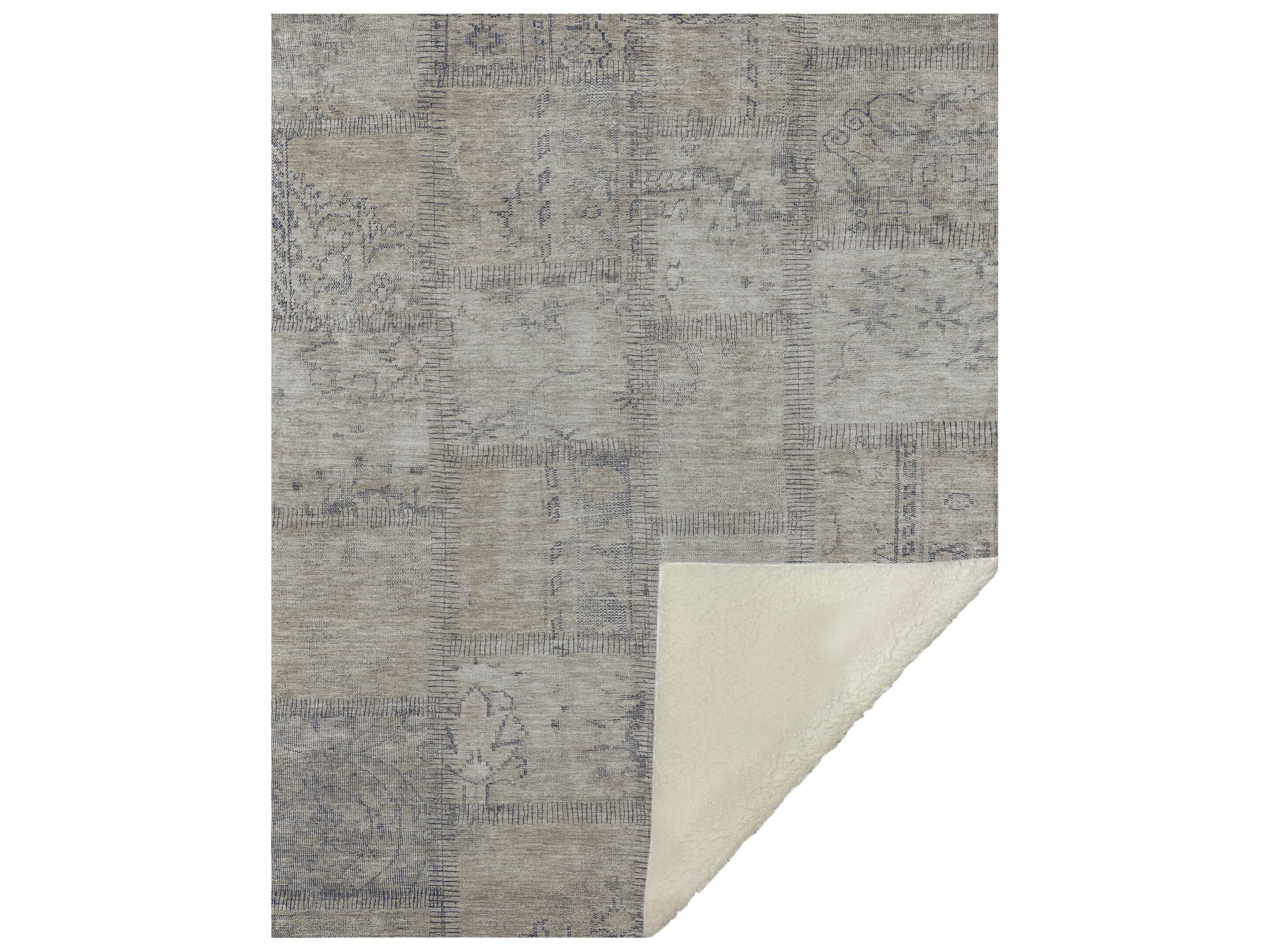 Dalyn Sherpa Brown Polyester Throw