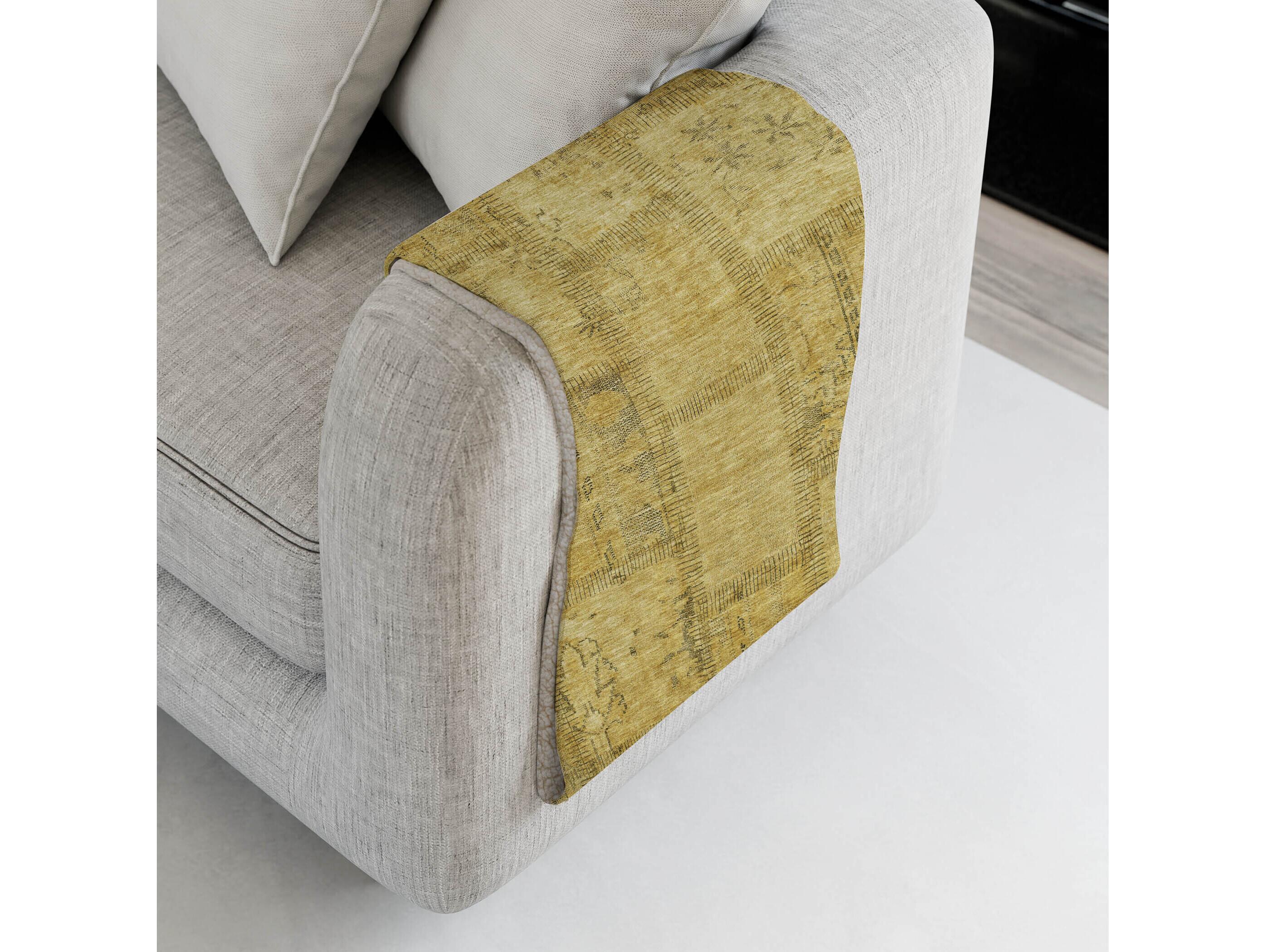 Dalyn Sherpa Gold Polyester Throw