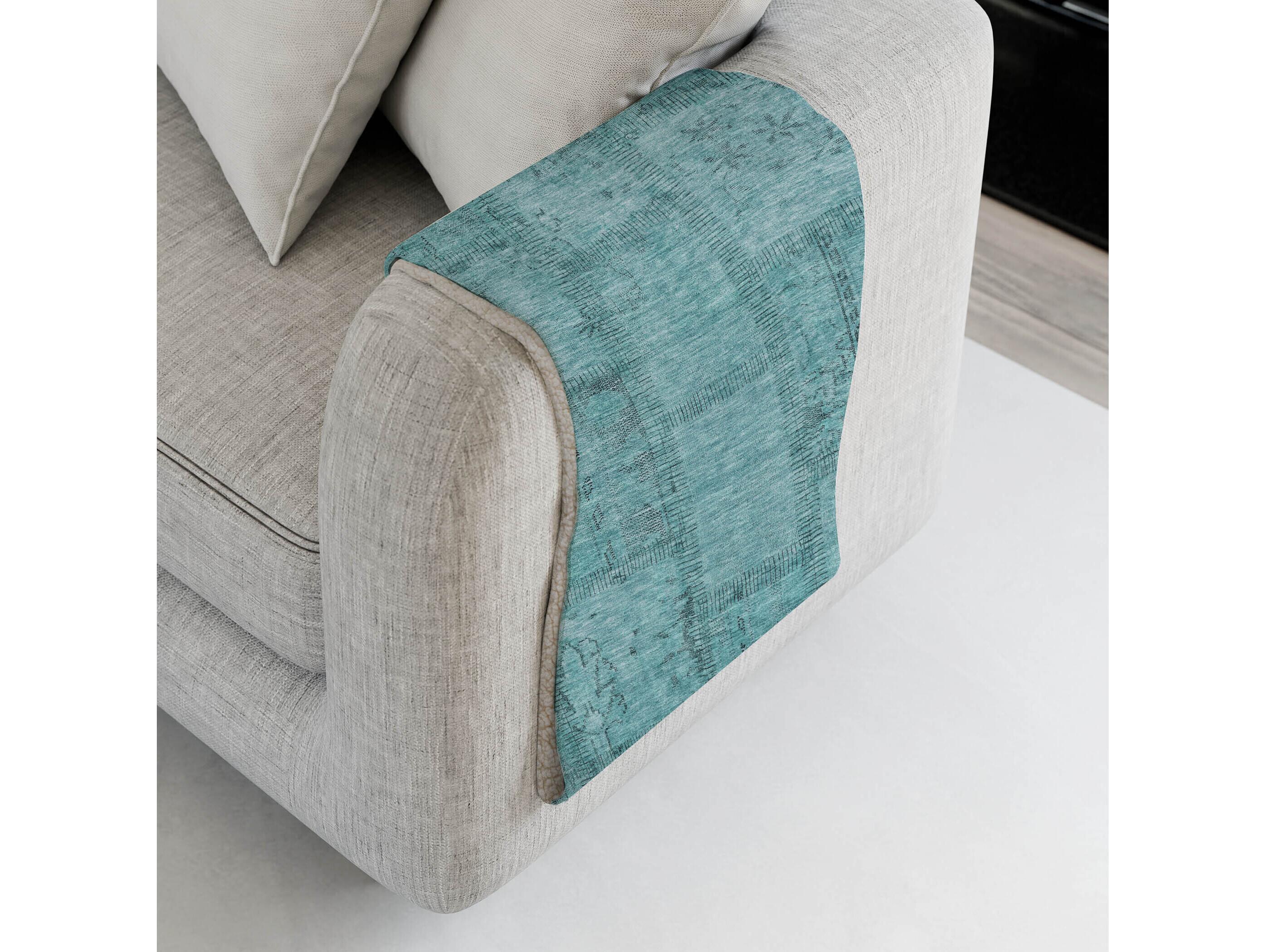 Dalyn Sherpa Teal Polyester Throw