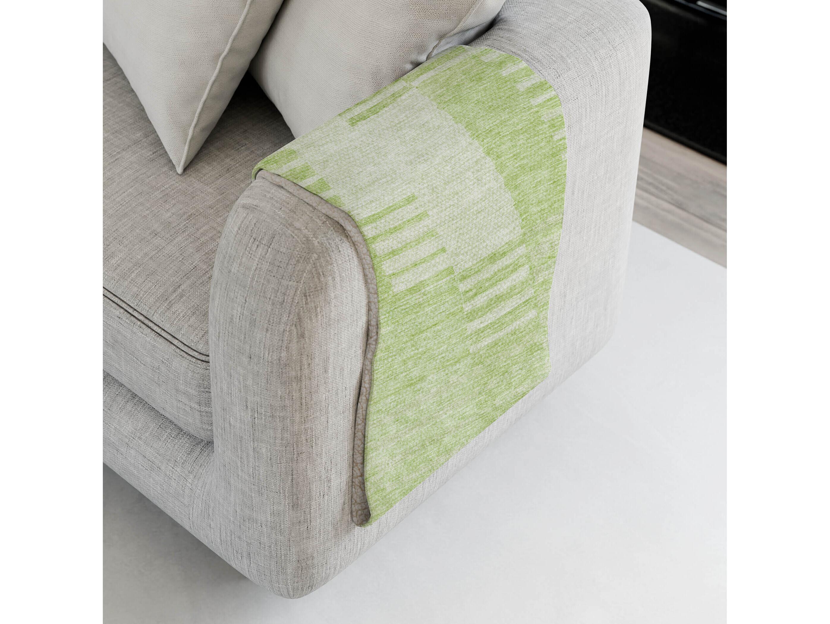 Dalyn Sherpa Green Polyester Throw