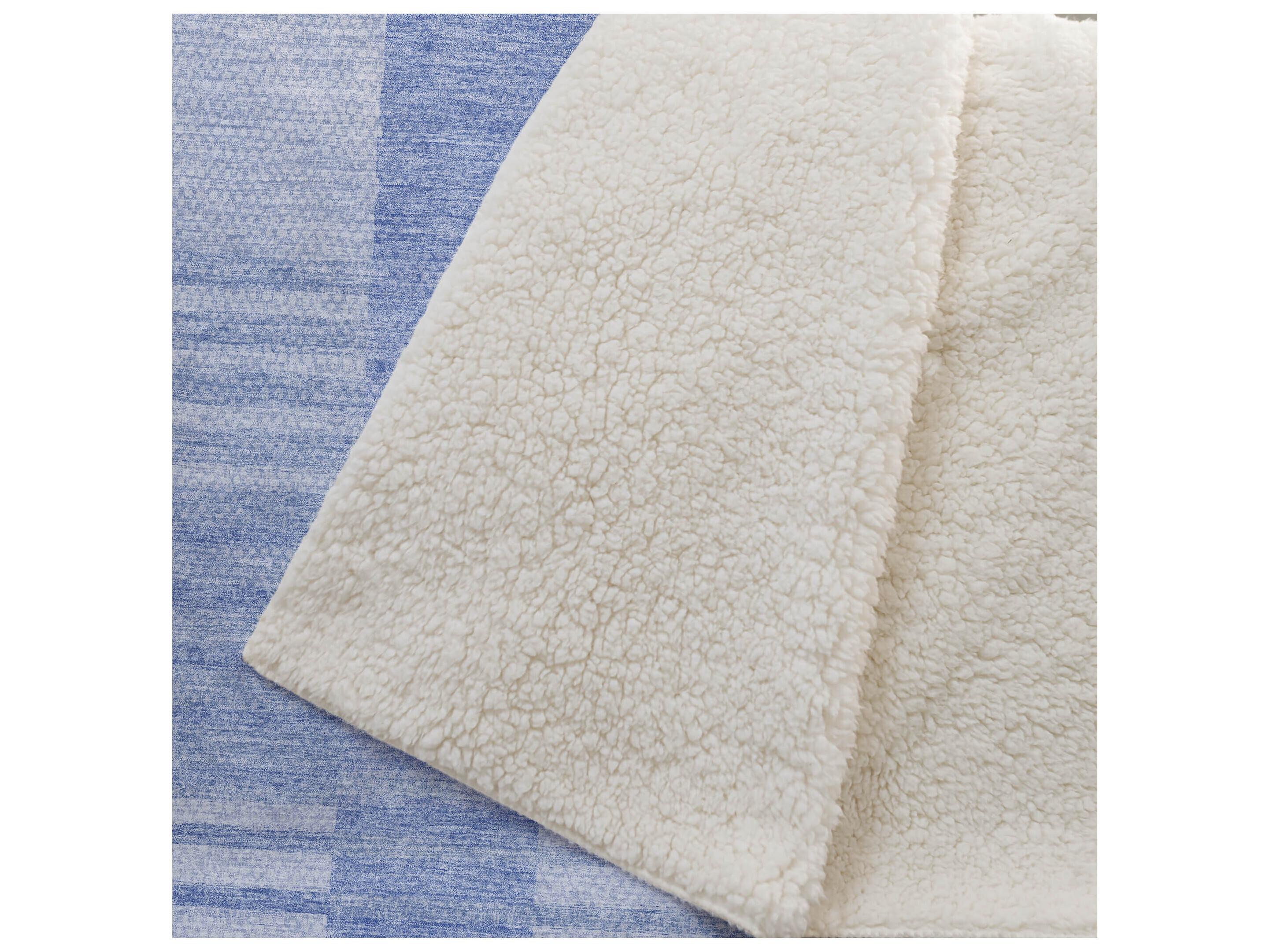 Dalyn Sherpa Blue Polyester Throw