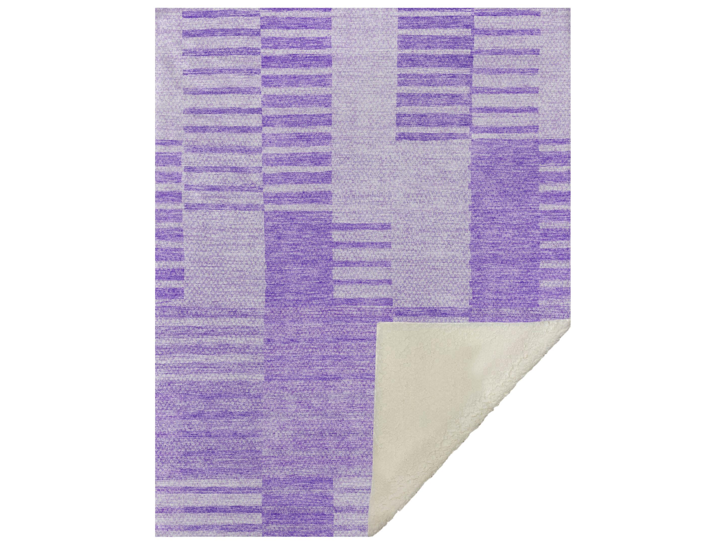 Dalyn Sherpa Purple Polyester Throw