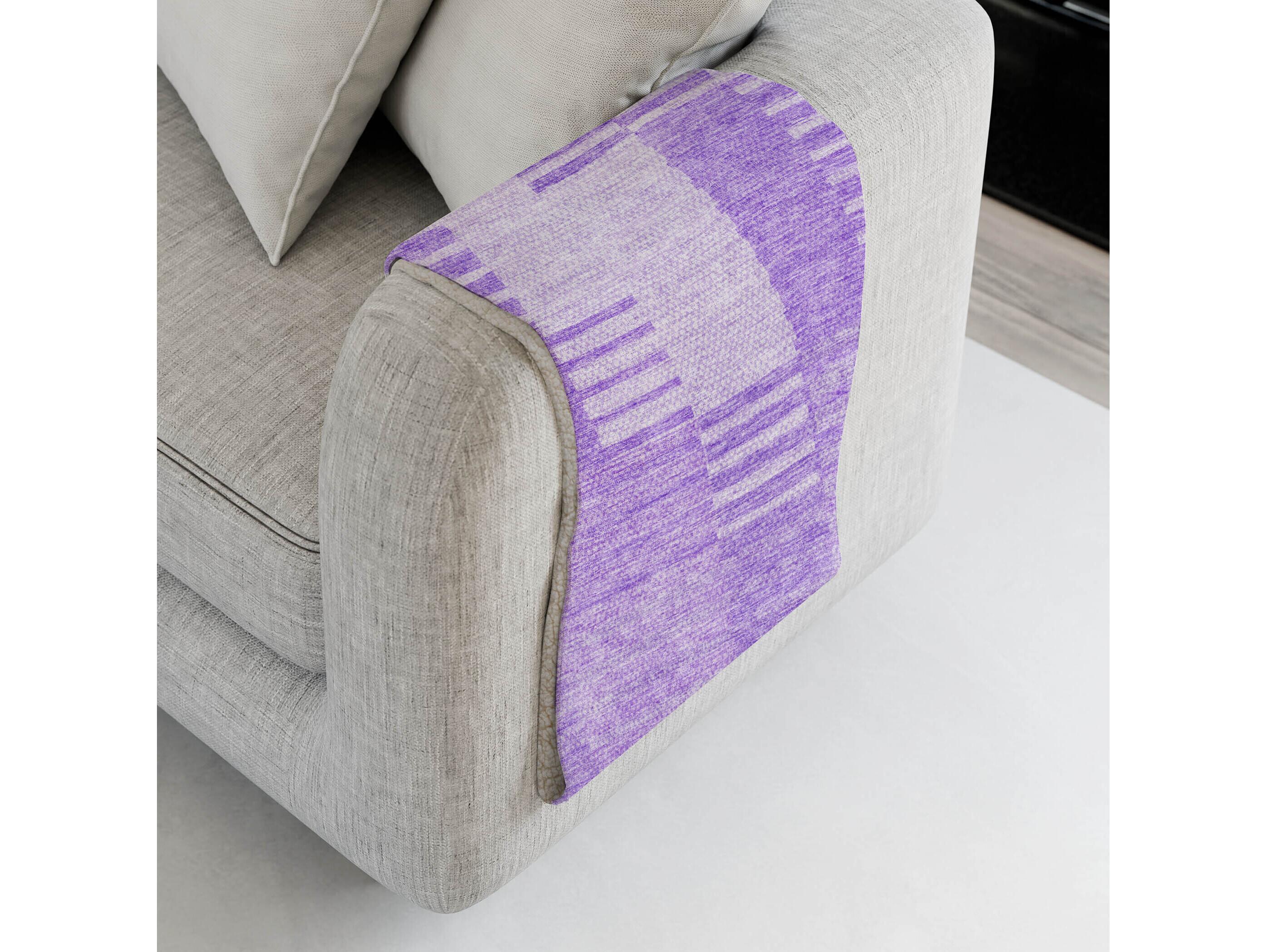 Dalyn Sherpa Purple Polyester Throw