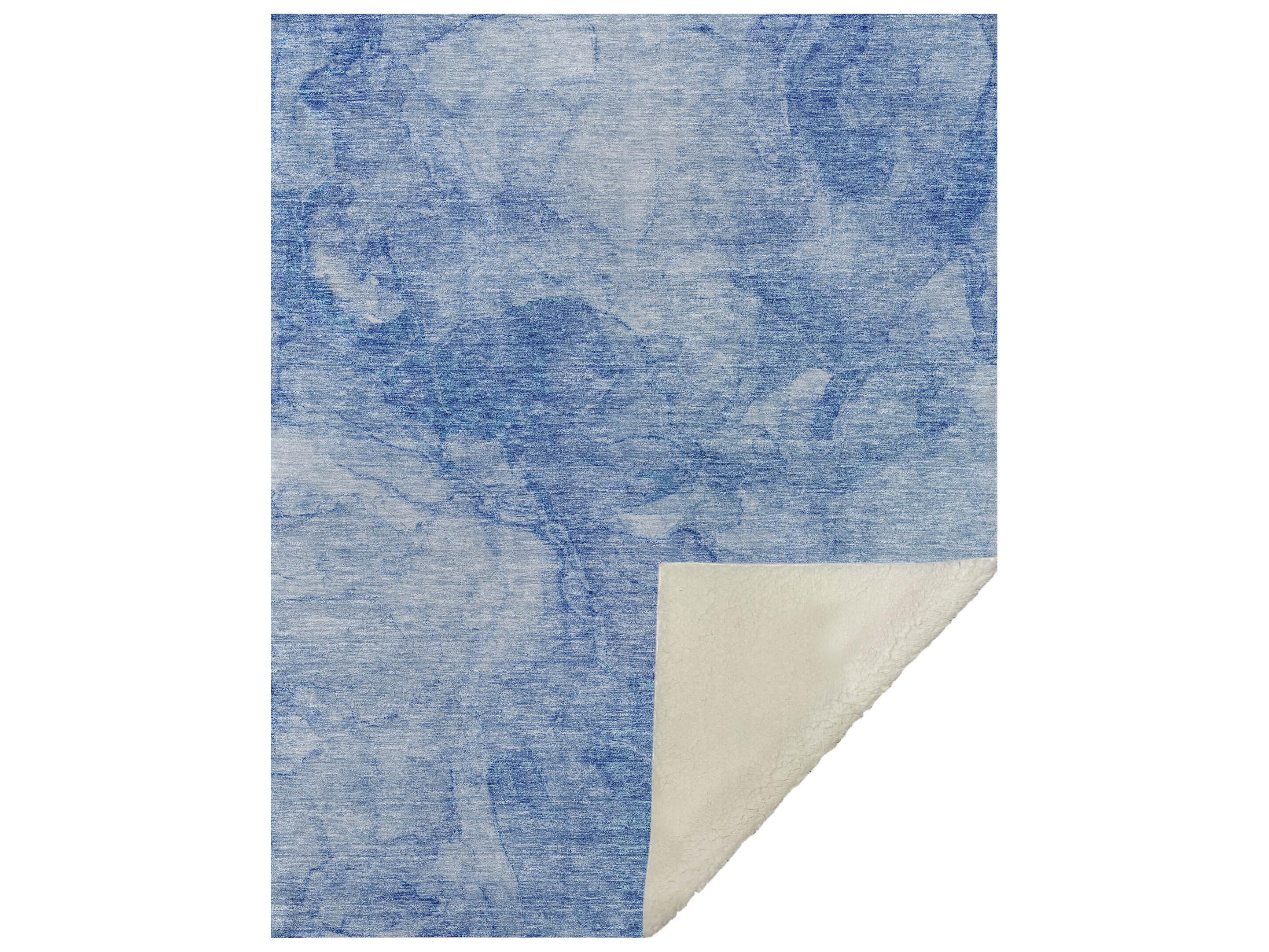 Dalyn Sherpa Blue Polyester Throw
