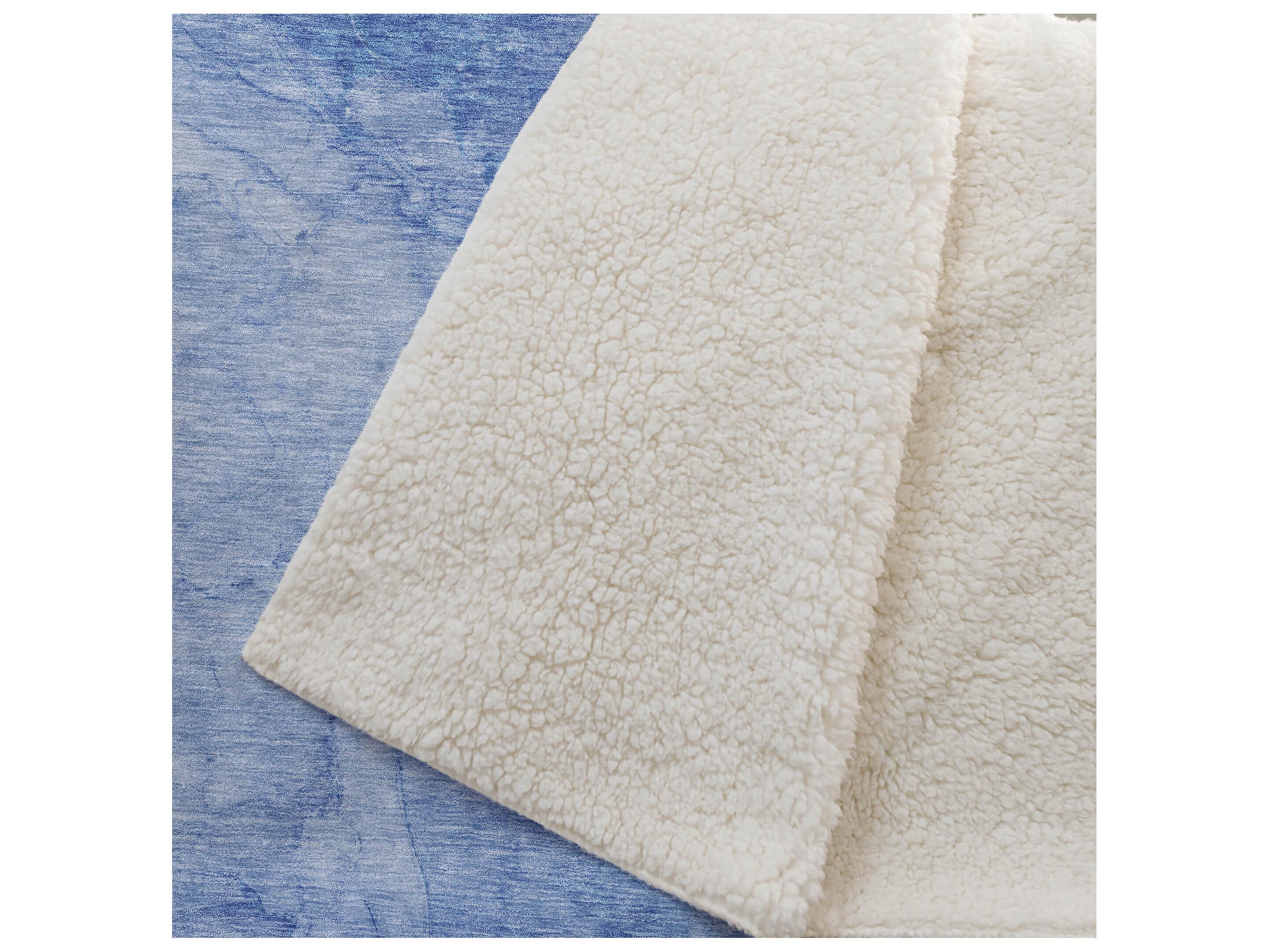 Dalyn Sherpa Blue Polyester Throw