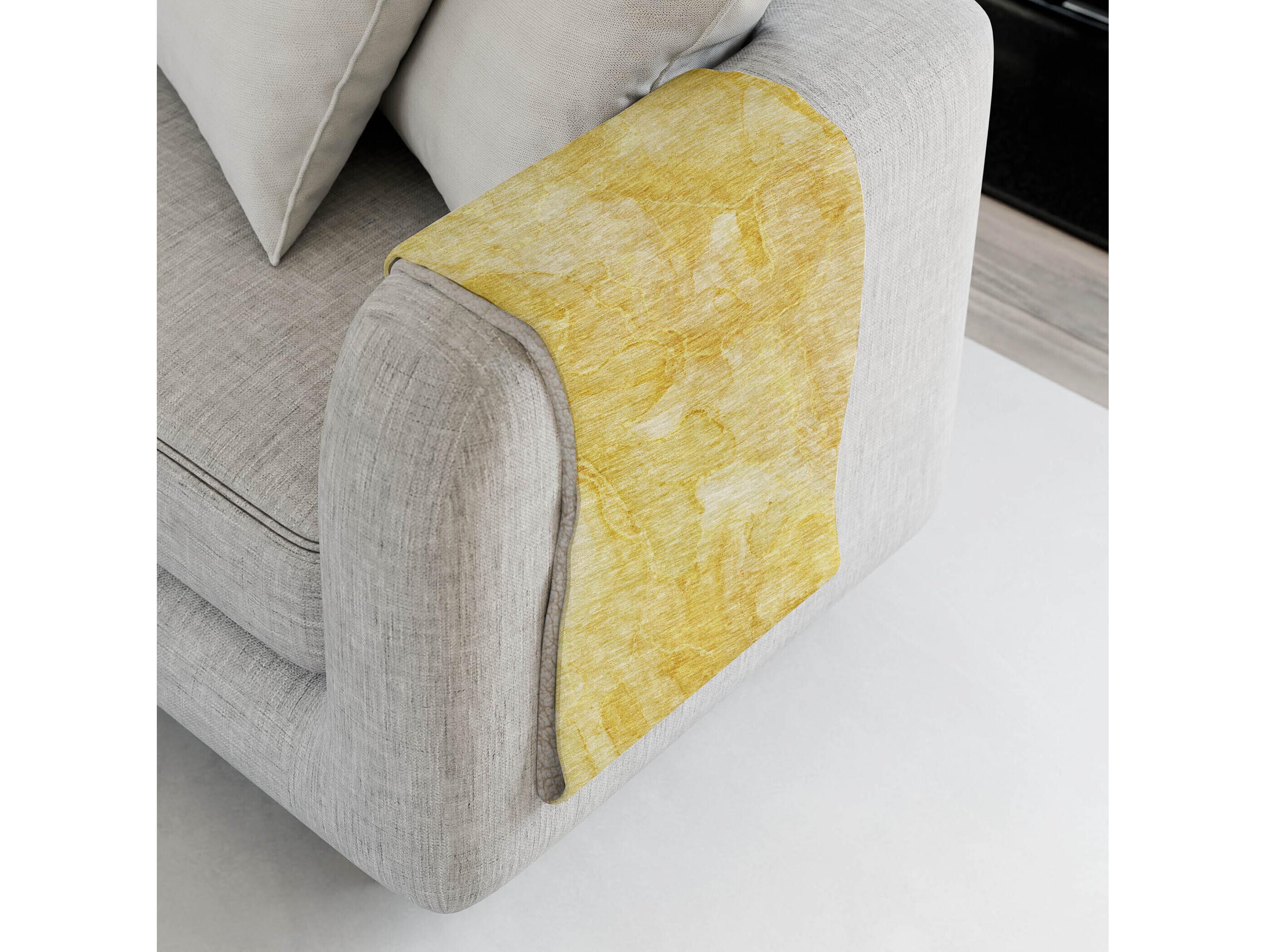 Dalyn Sherpa Gold Polyester Throw