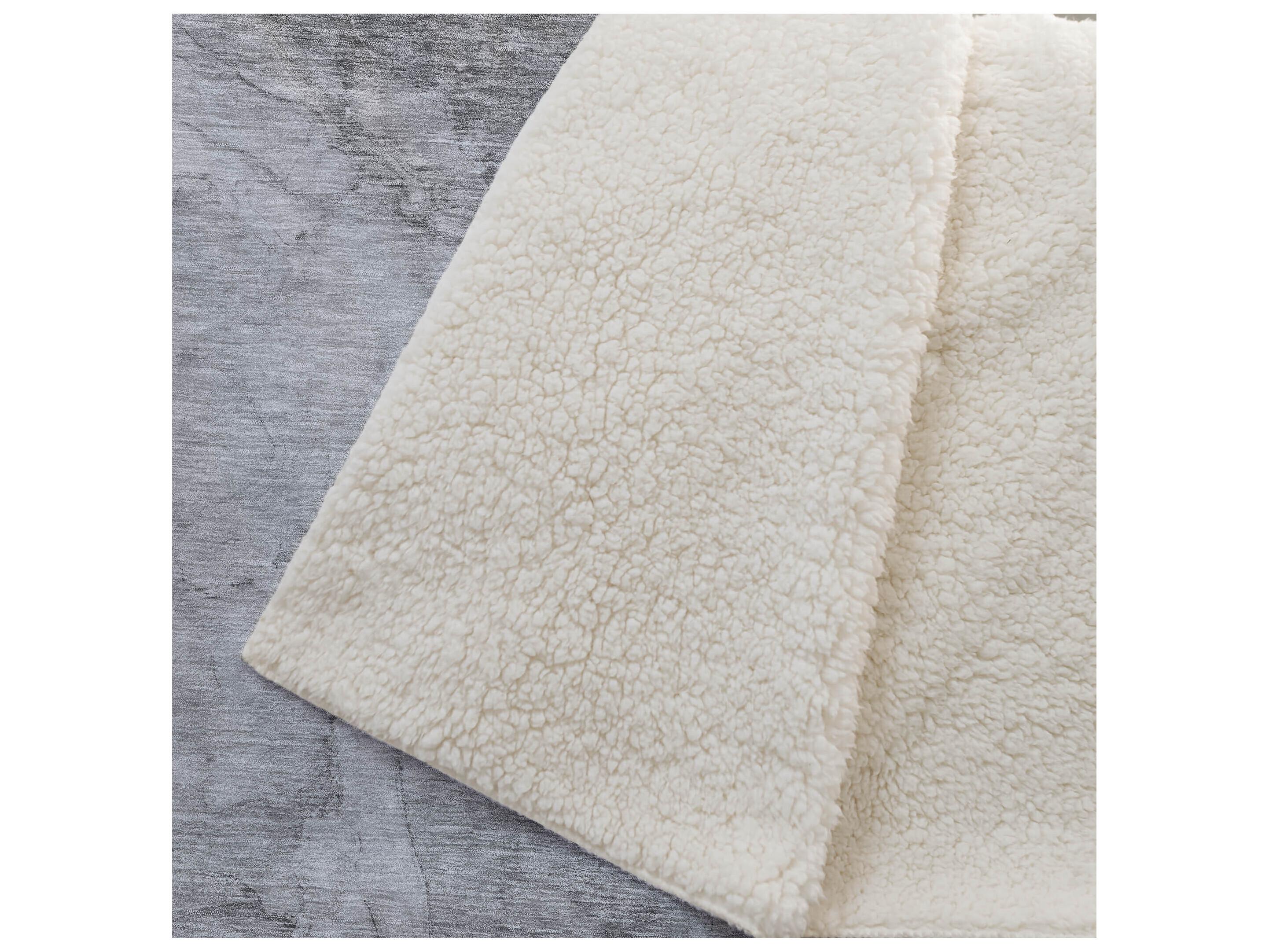 Dalyn Sherpa Gray Polyester Throw