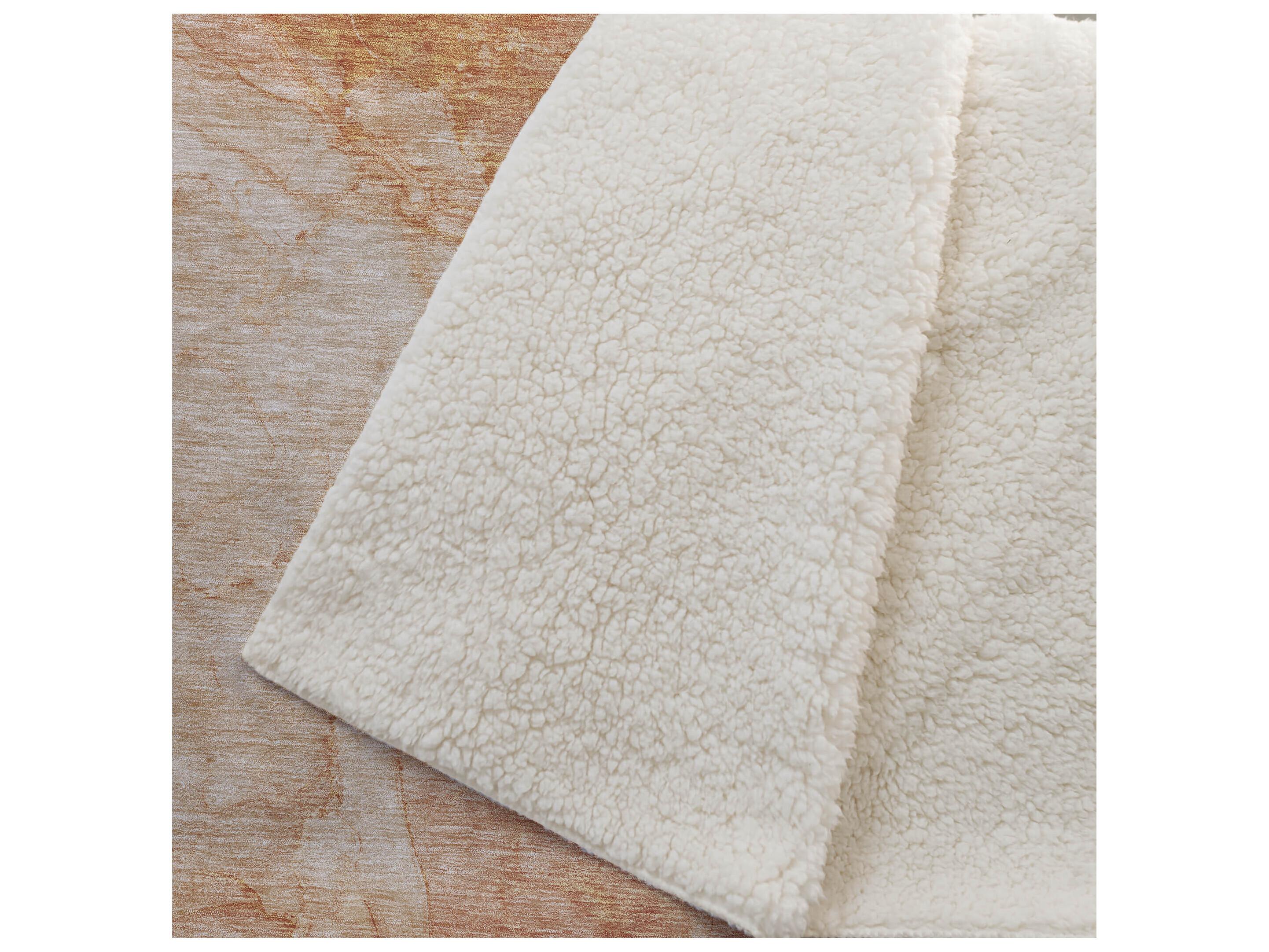 Dalyn Sherpa Orange Polyester Throw