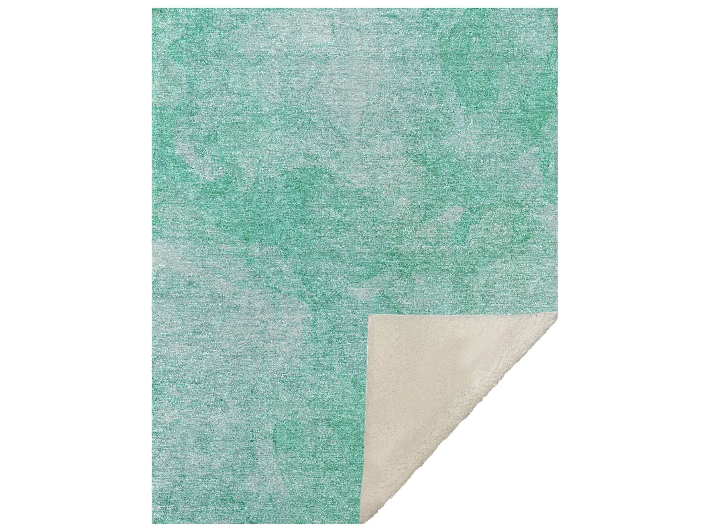 Dalyn Sherpa Teal Polyester Throw