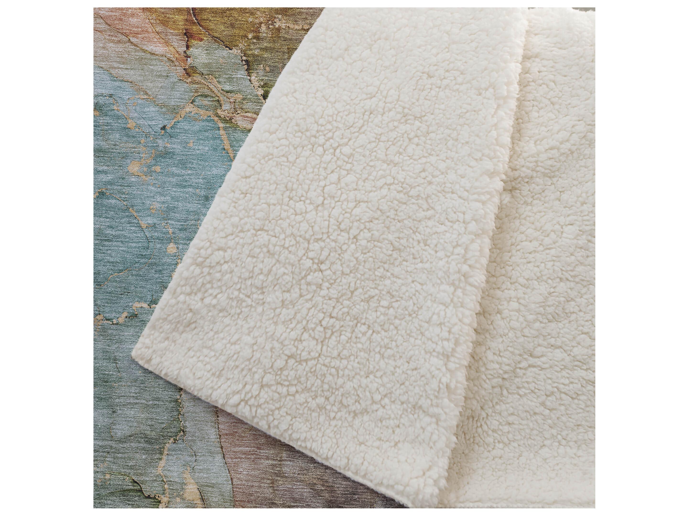 Dalyn Sherpa Orange Polyester Throw