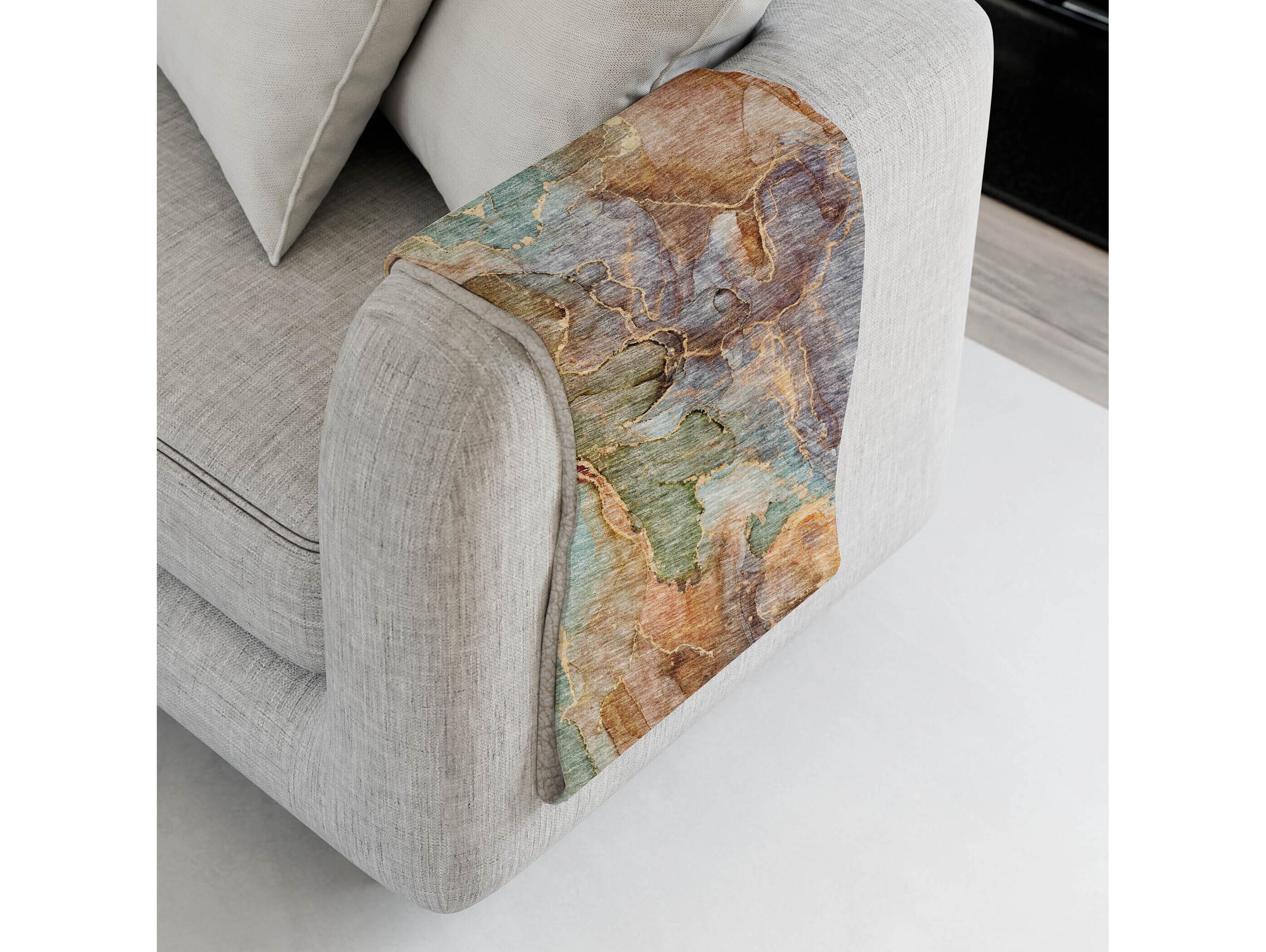 Dalyn Sherpa Orange Polyester Throw