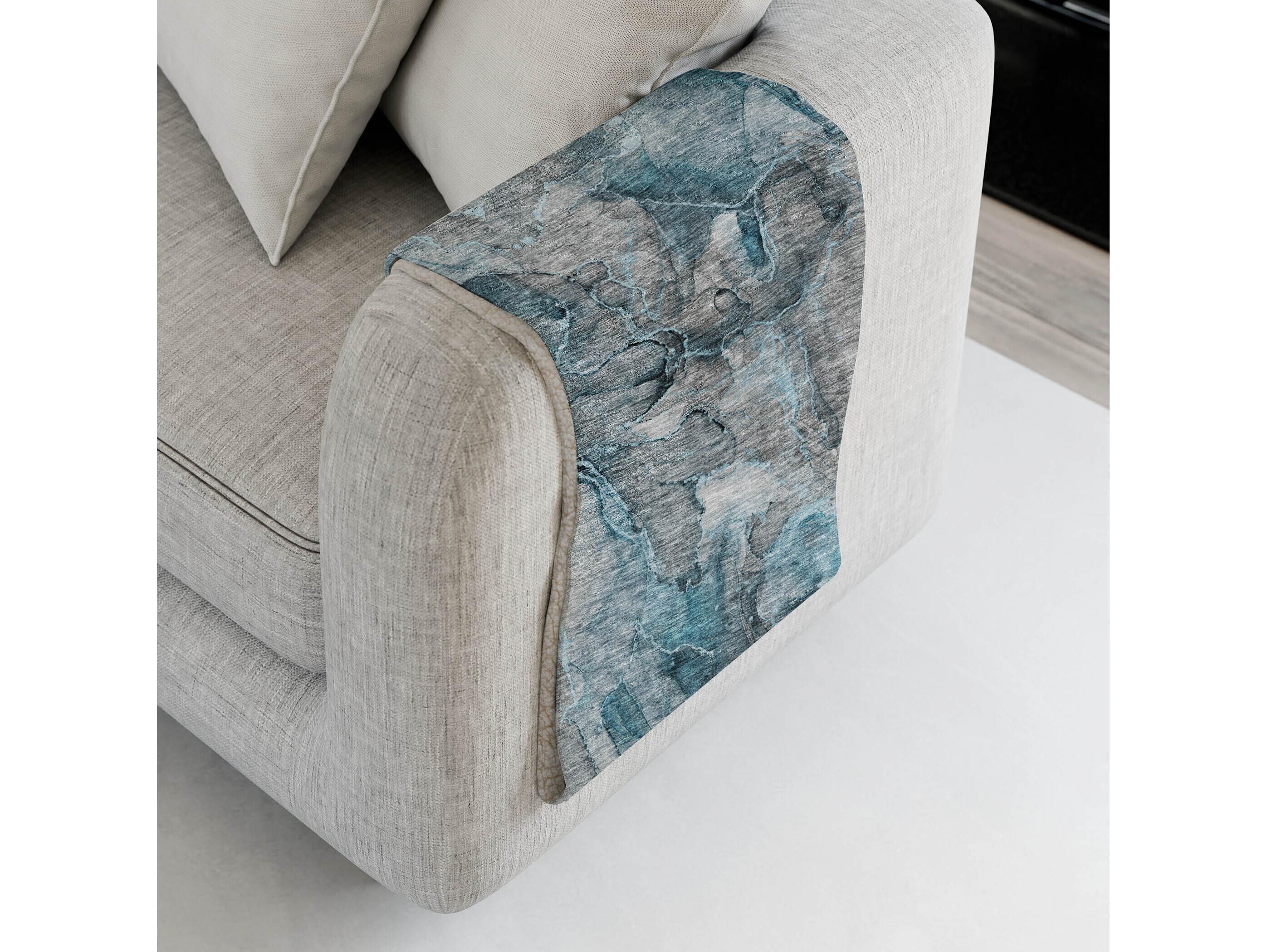 Dalyn Sherpa Teal Polyester Throw