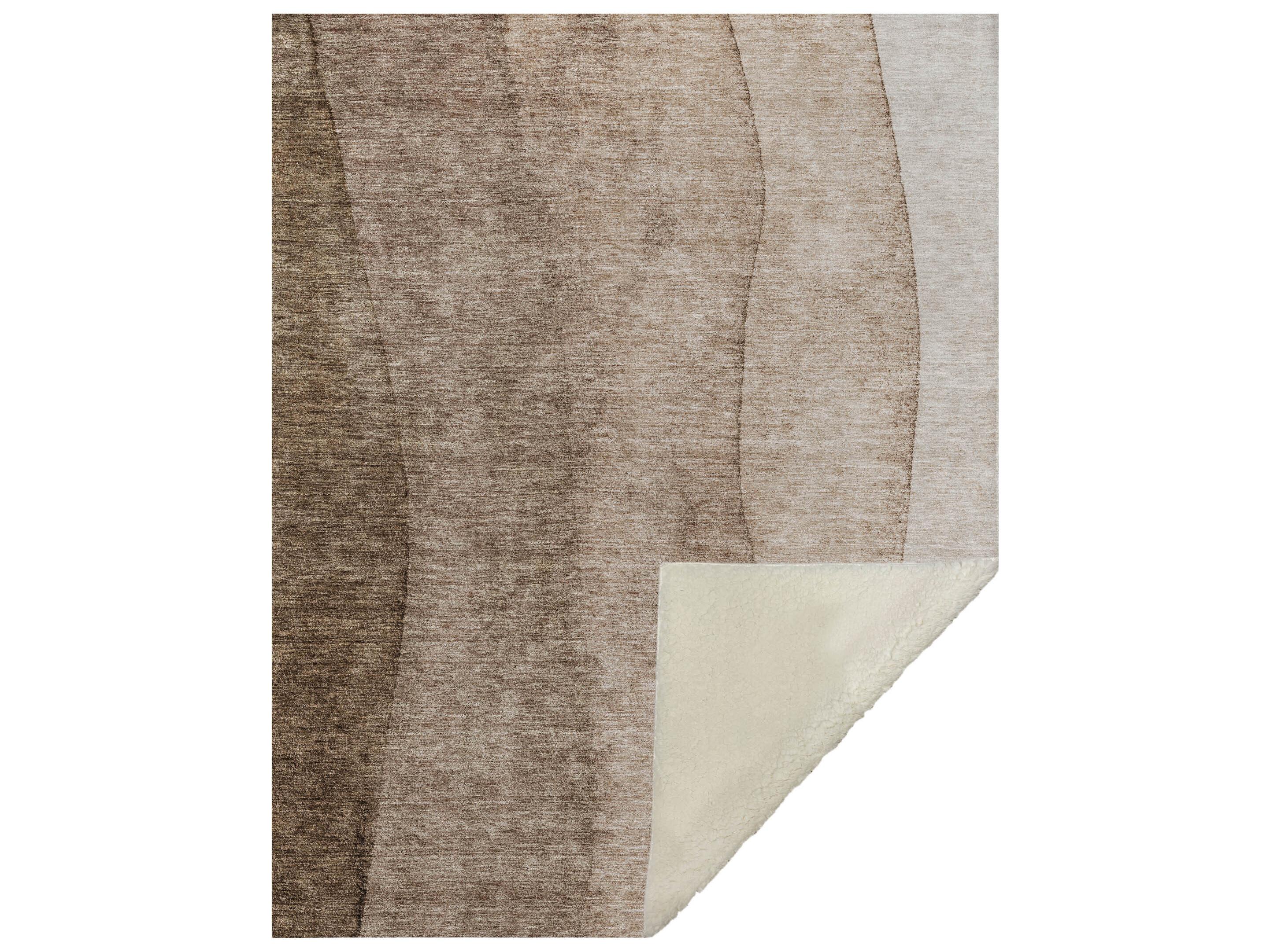 Dalyn Sherpa Brown Polyester Throw