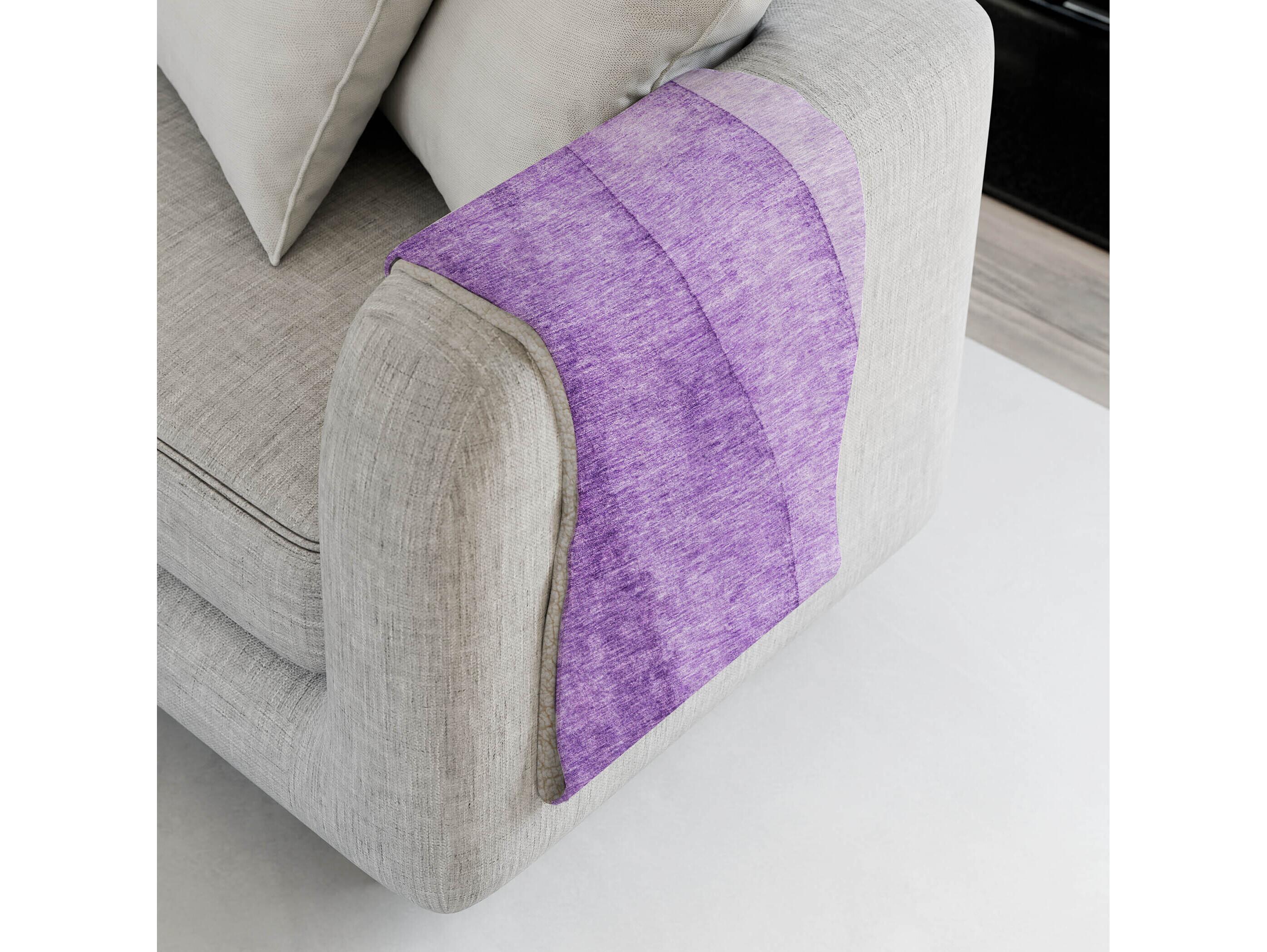 Dalyn Sherpa Purple Polyester Throw