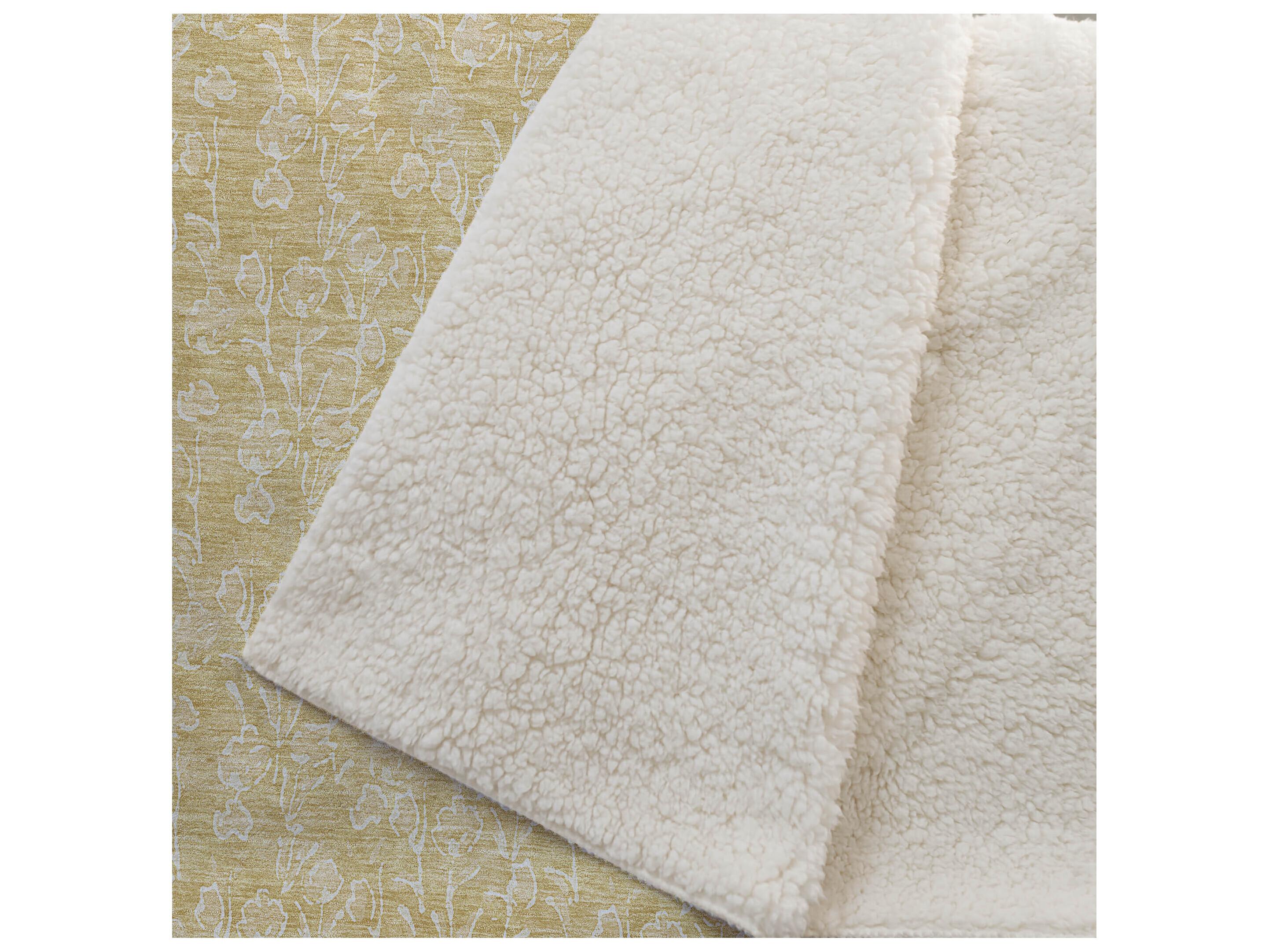 Dalyn Sherpa Gold Polyester Throw