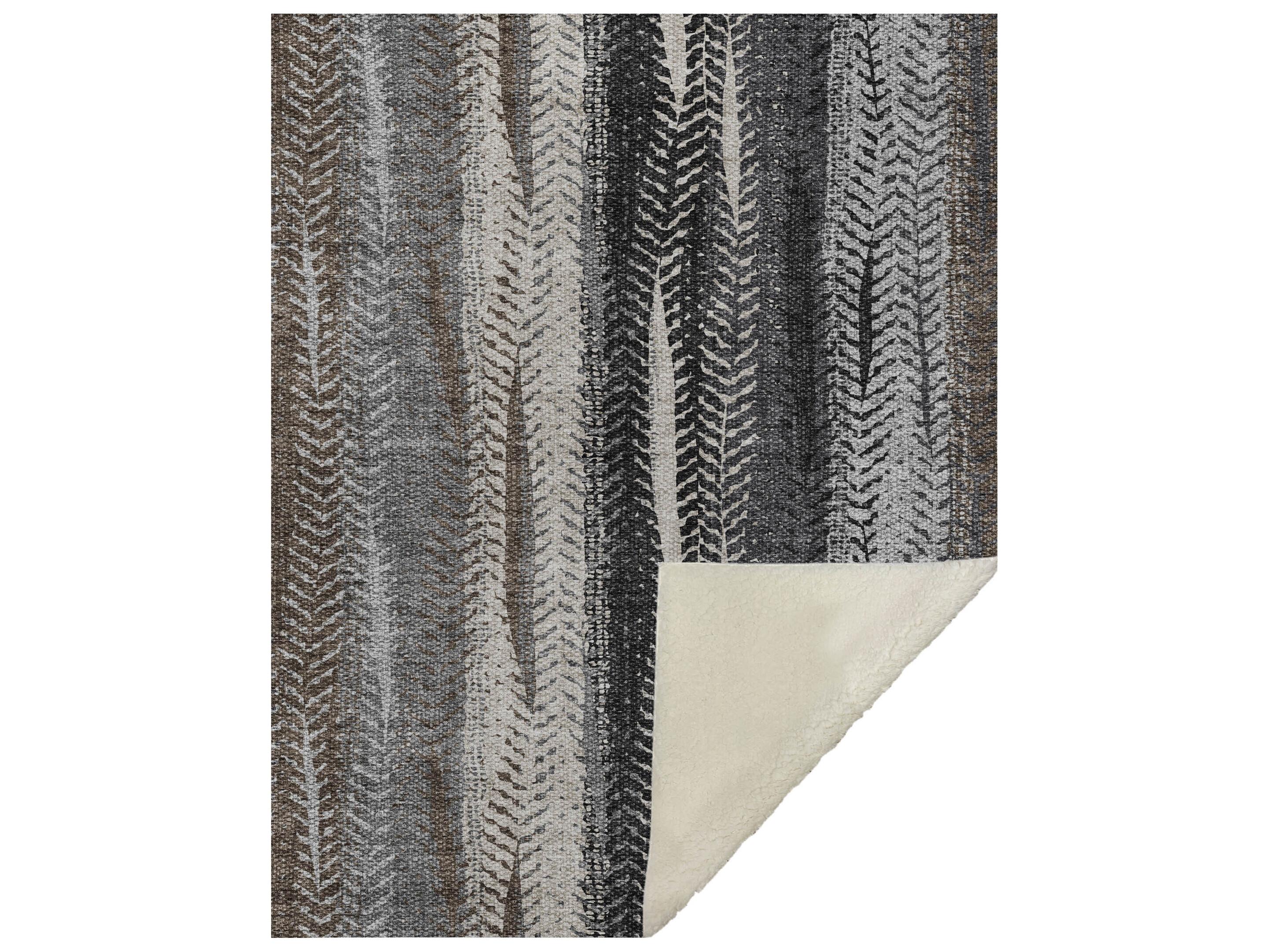 Dalyn Sherpa Brown Polyester Throw