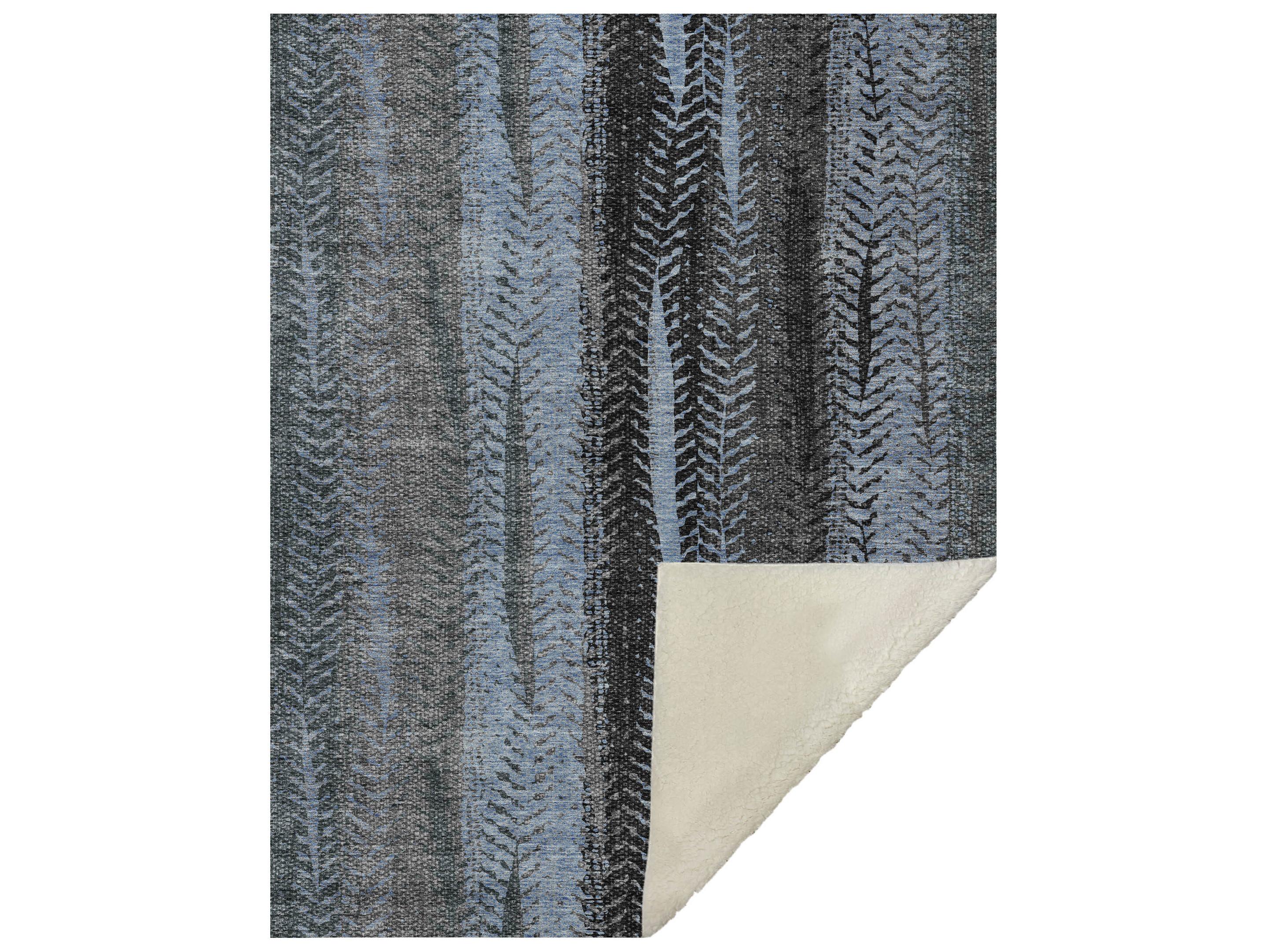 Dalyn Sherpa Blue Polyester Throw