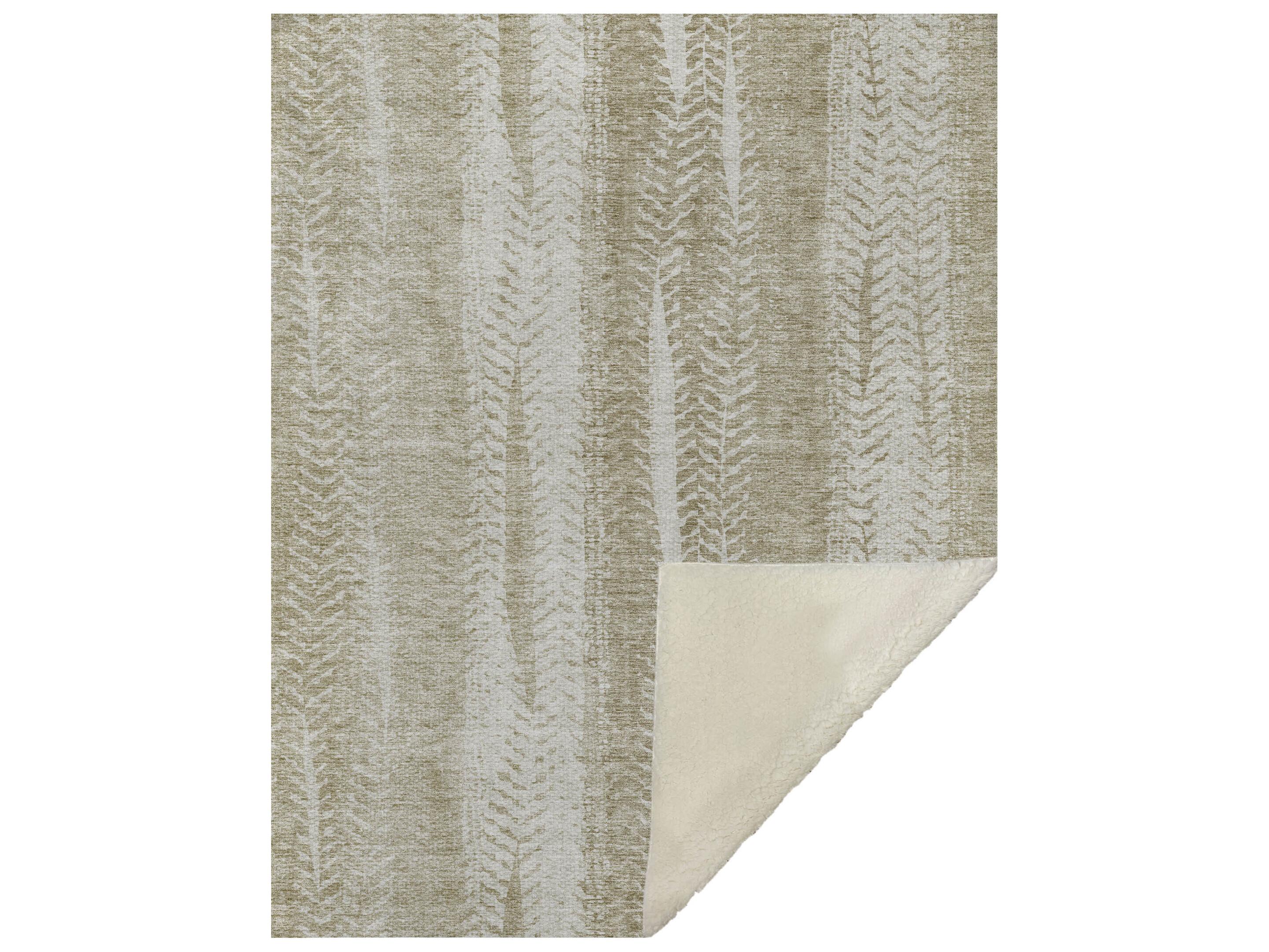 Dalyn Sherpa Brown Polyester Throw