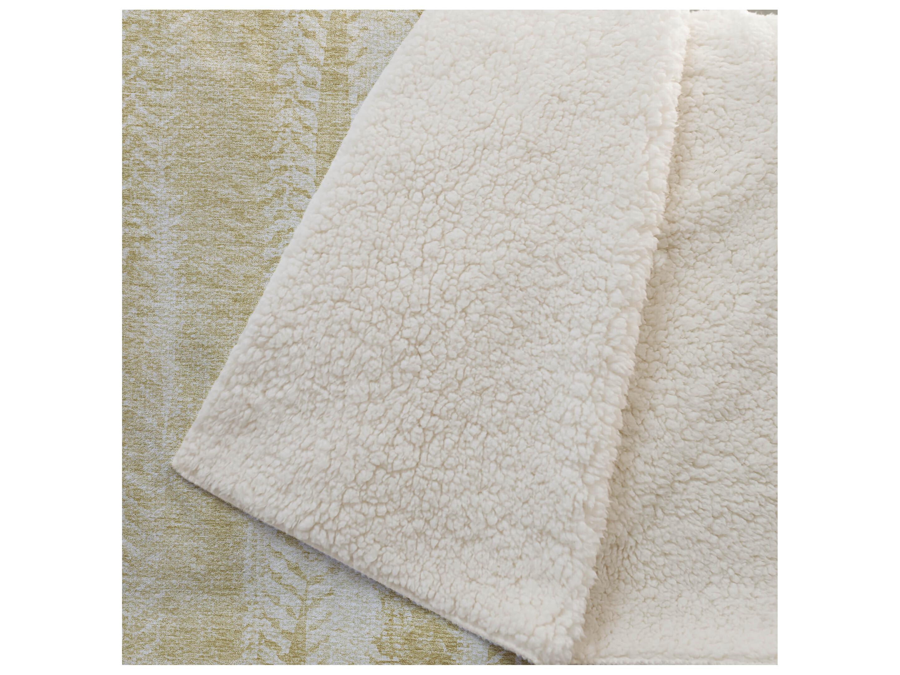 Dalyn Sherpa Gold Polyester Throw