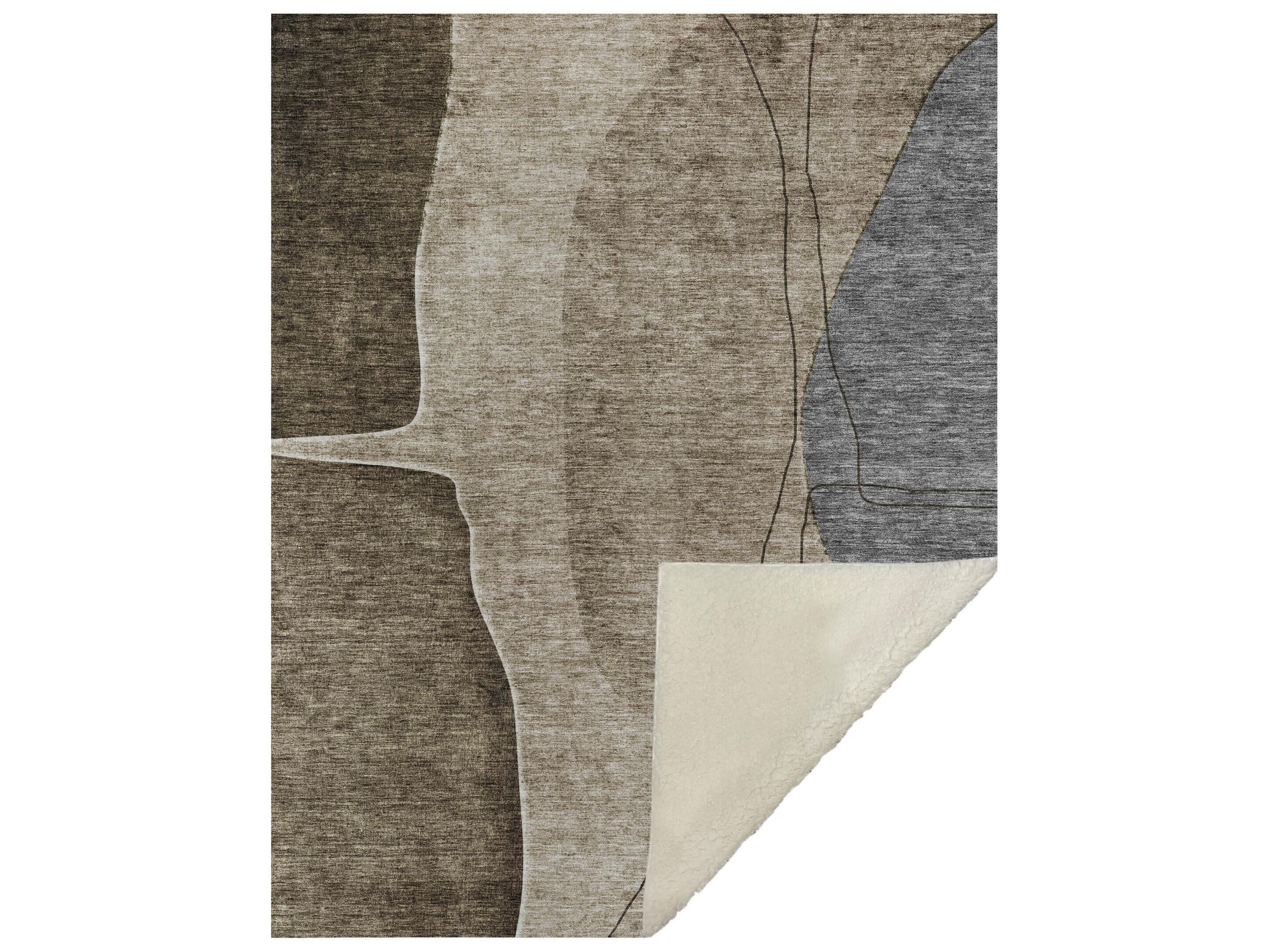 Dalyn Sherpa Brown Polyester Throw