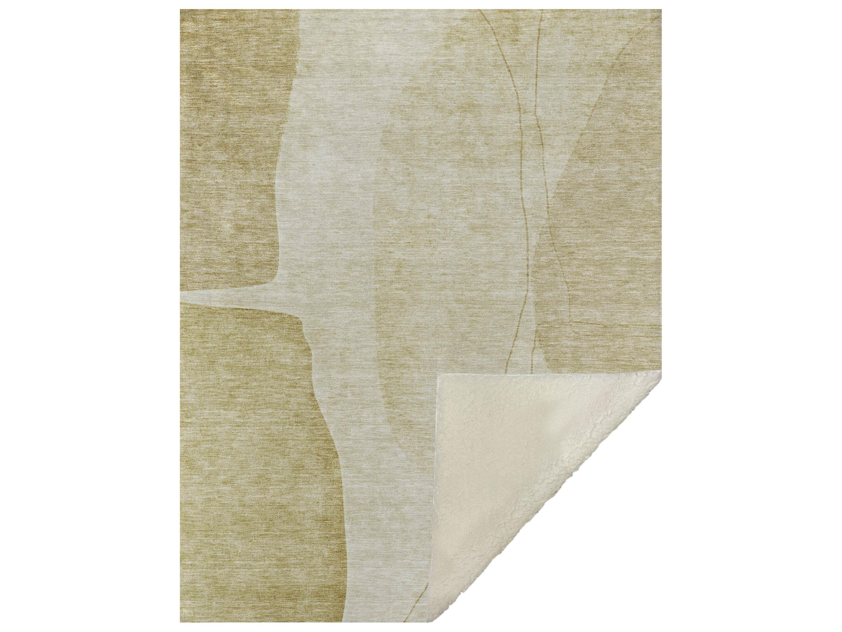 Dalyn Sherpa Gold Polyester Throw