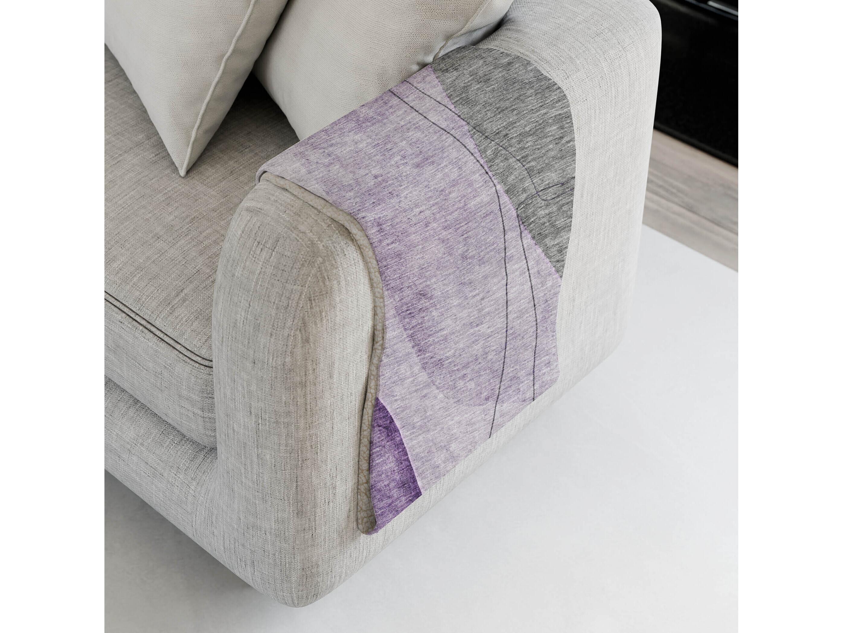 Dalyn Sherpa Purple Polyester Throw