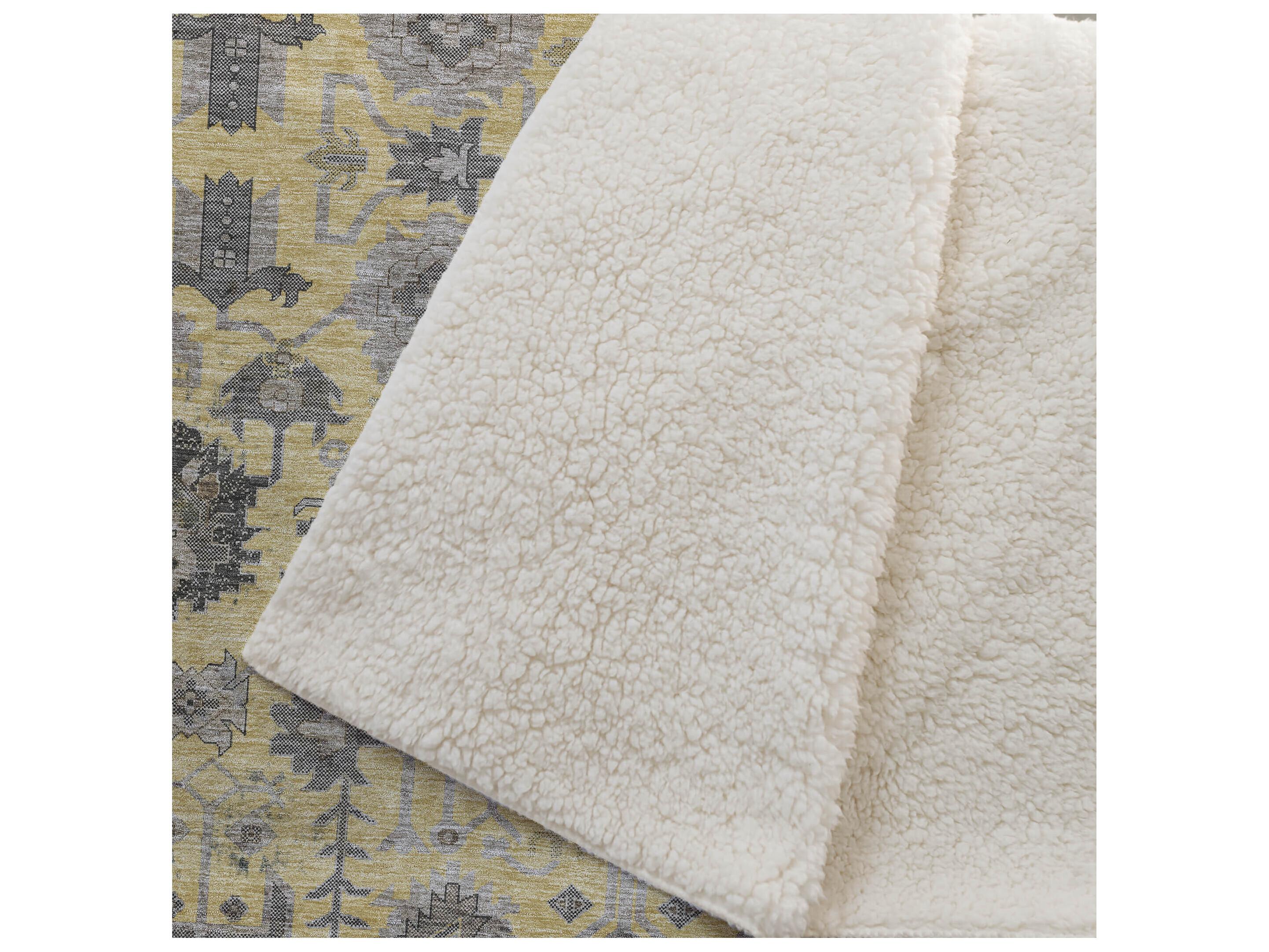 Dalyn Sherpa Gold Polyester Throw