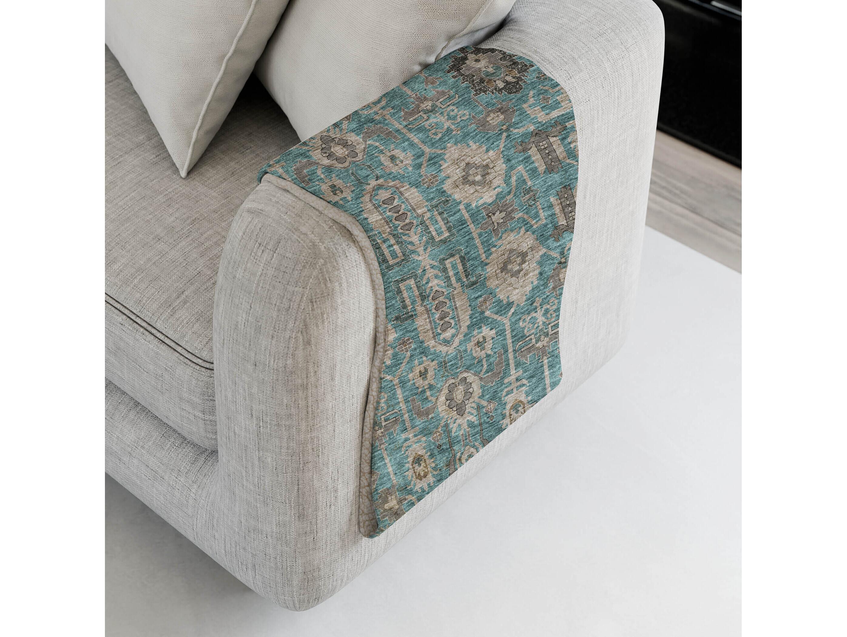 Dalyn Sherpa Teal Polyester Throw