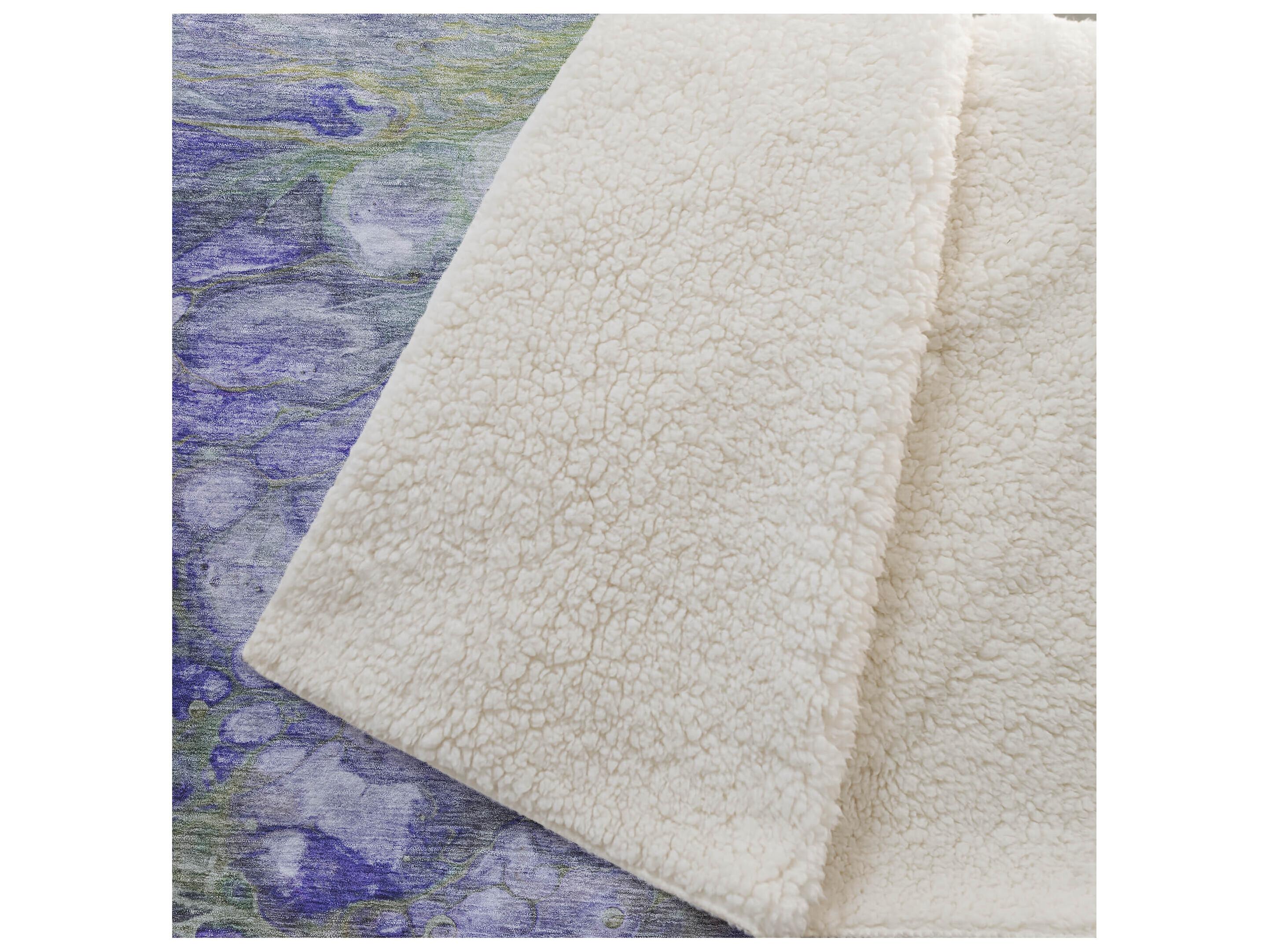 Dalyn Sherpa Green Polyester Throw