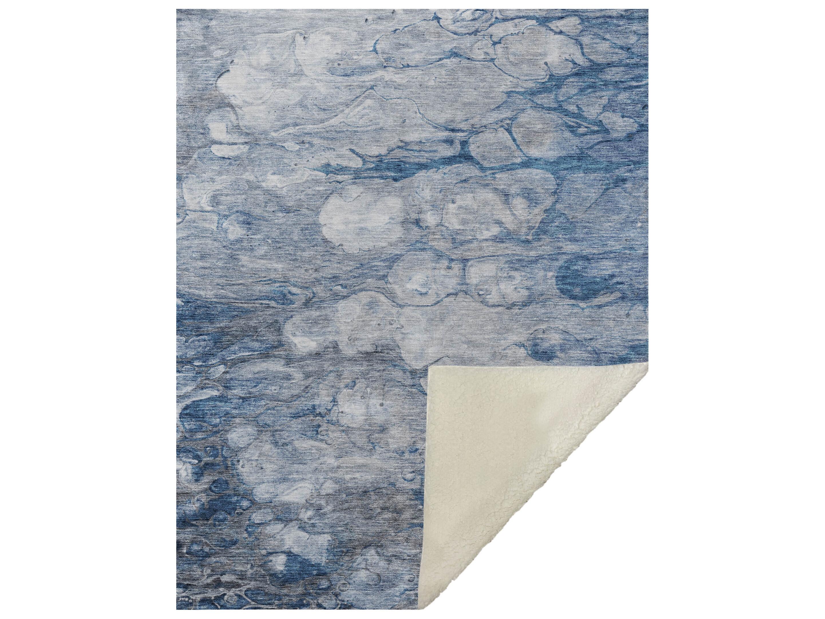 Dalyn Sherpa Blue Polyester Throw