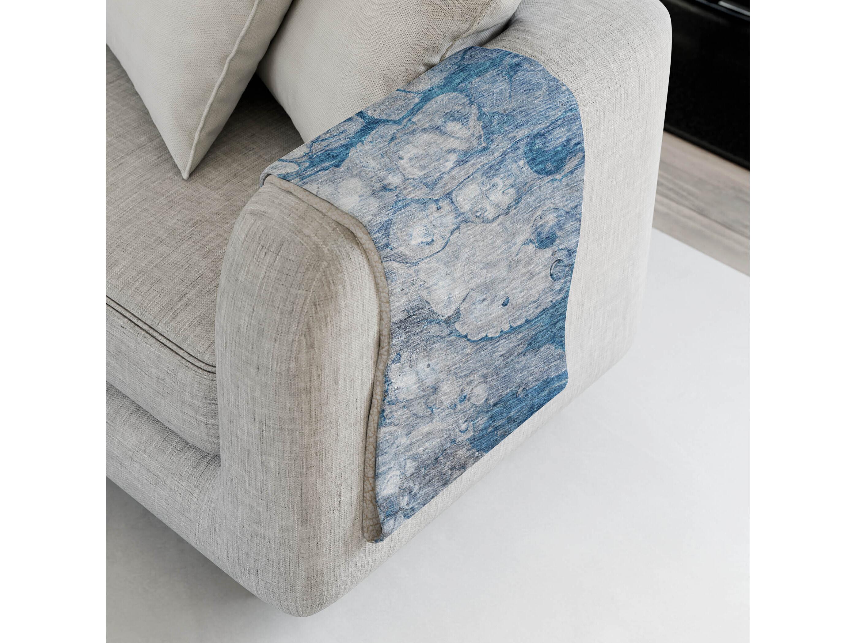 Dalyn Sherpa Blue Polyester Throw